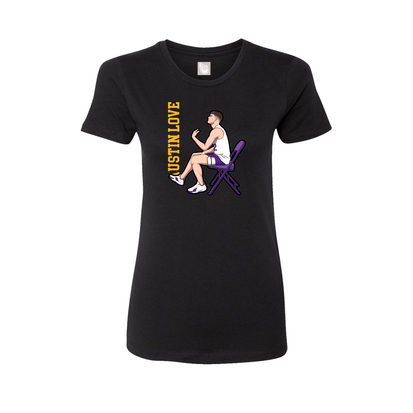 Womens Tee — Name Vertical in Black