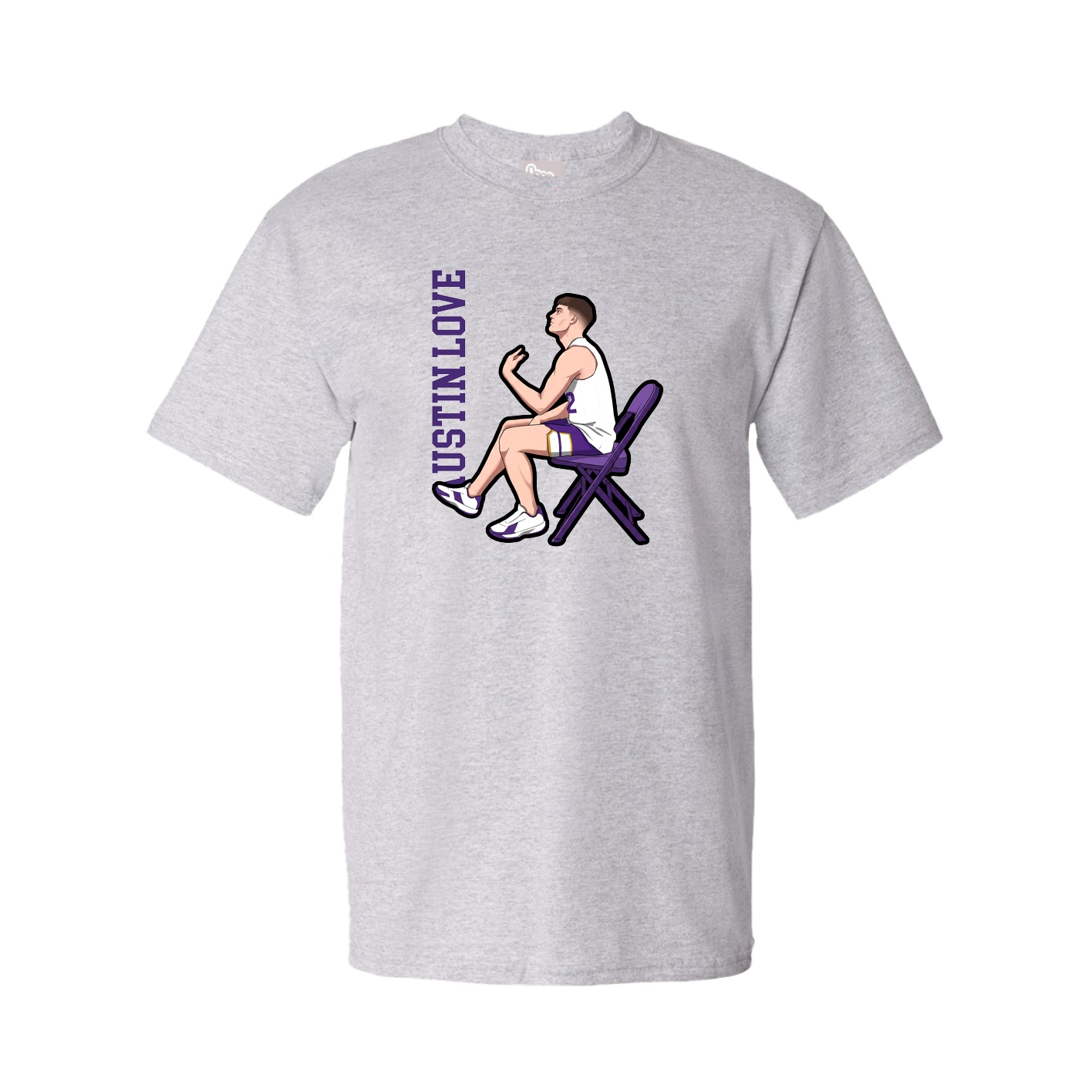 Youth Tee — Name Vertical in Grey