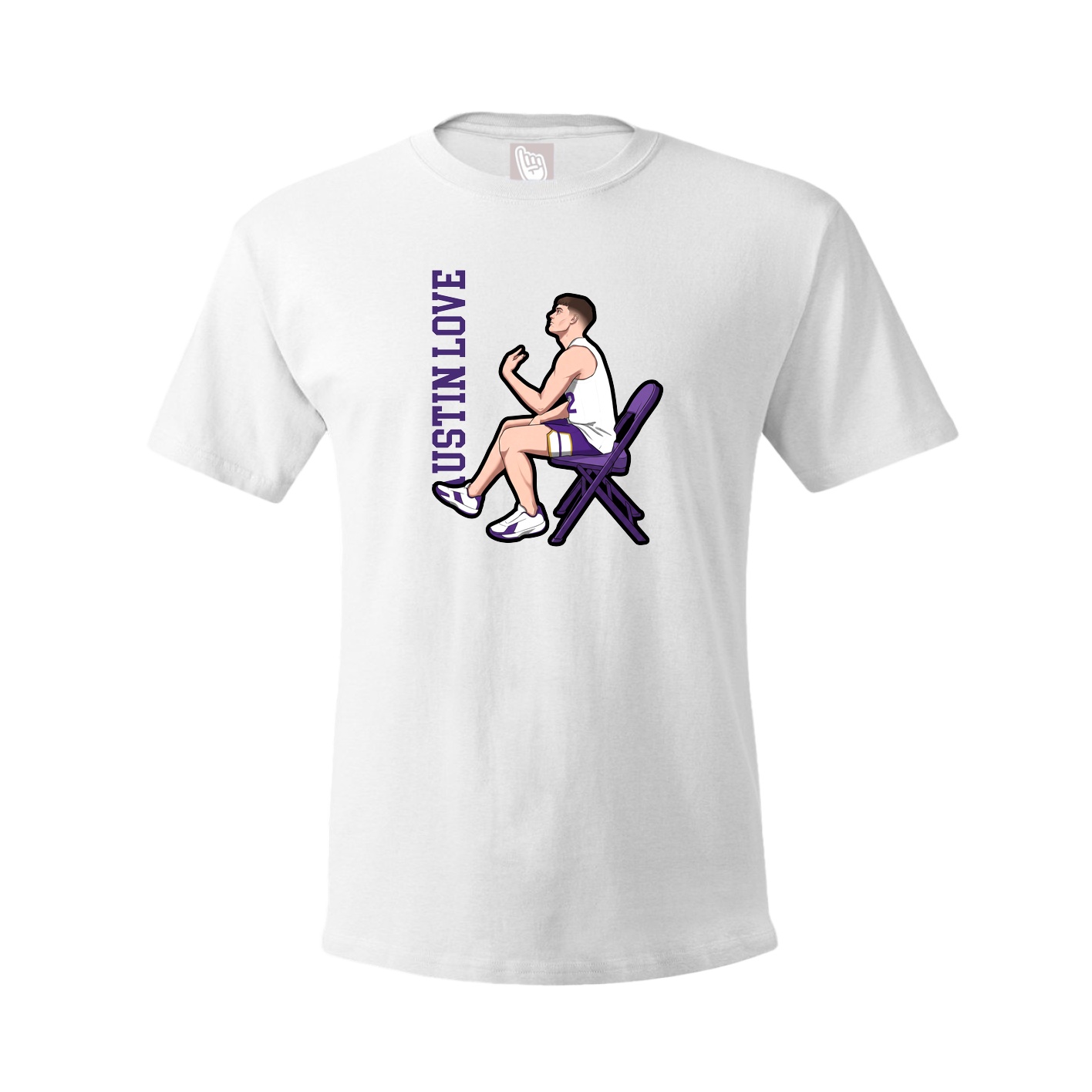 Youth Tee — Name Vertical in White