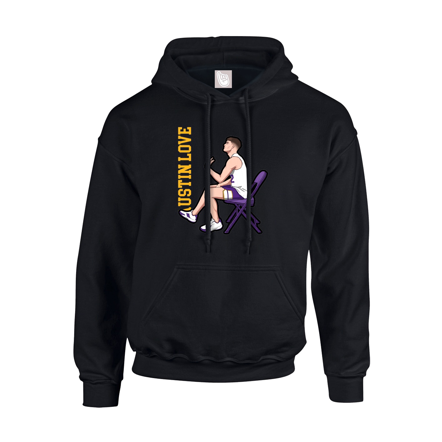 Youth Hoodie — Name Vertical in Black