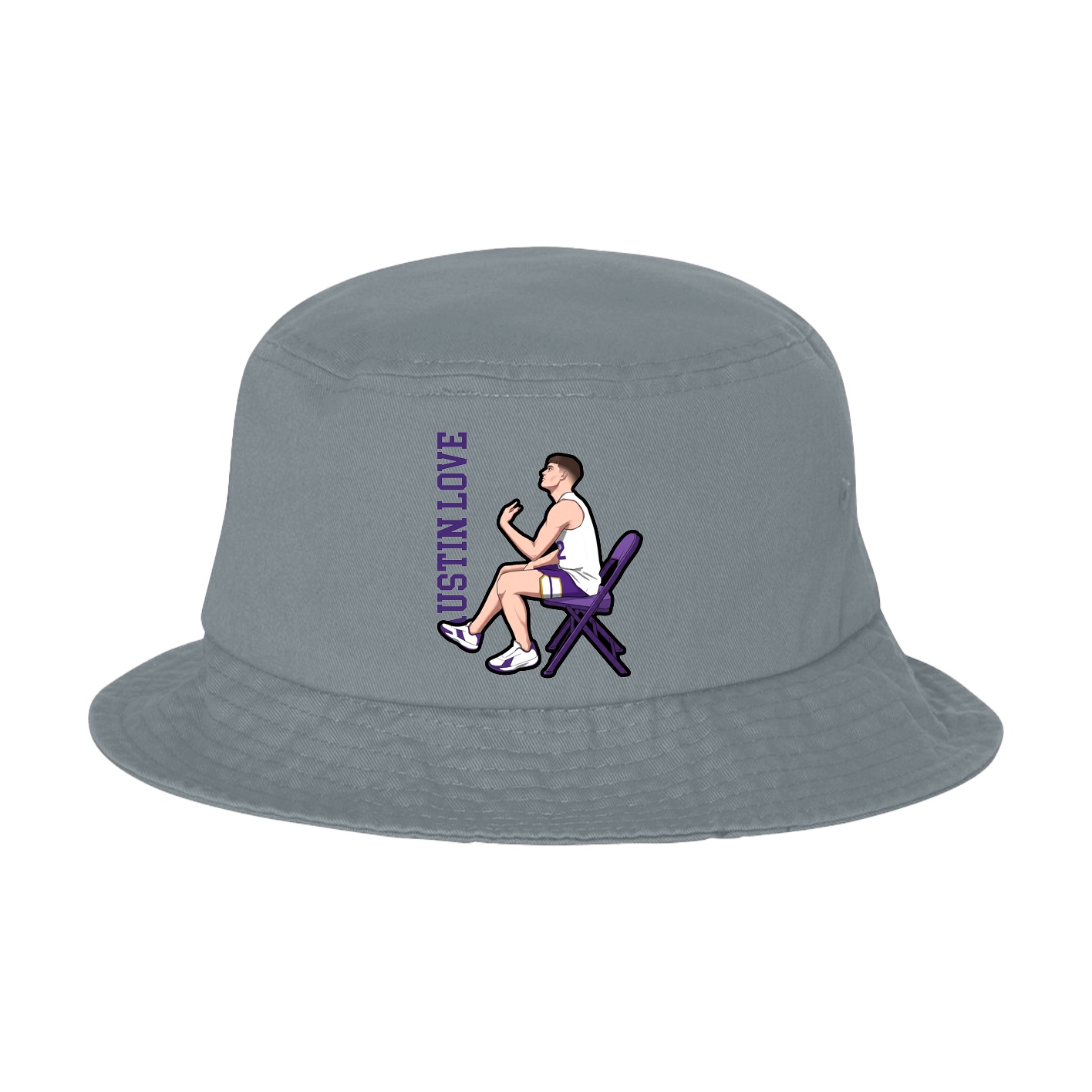 Bucket Cap — Name Vertical in Grey