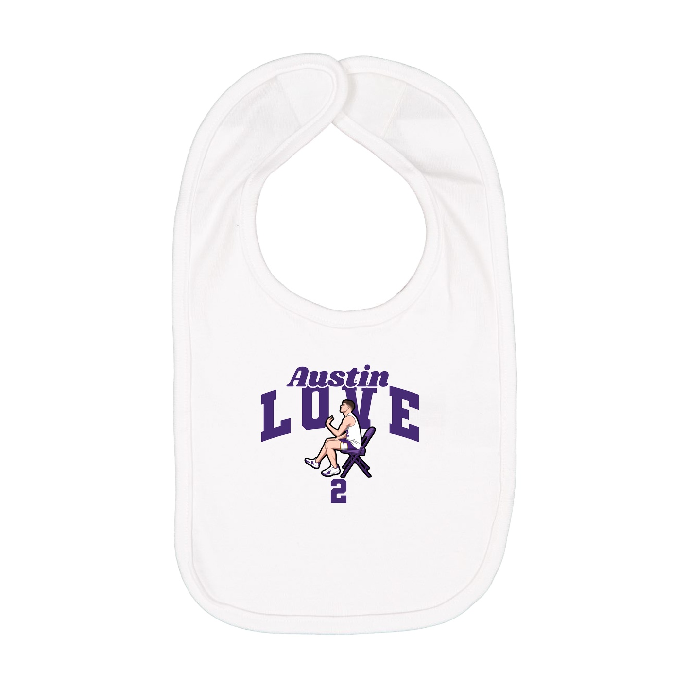 Infant Bib — Signature Arch in White