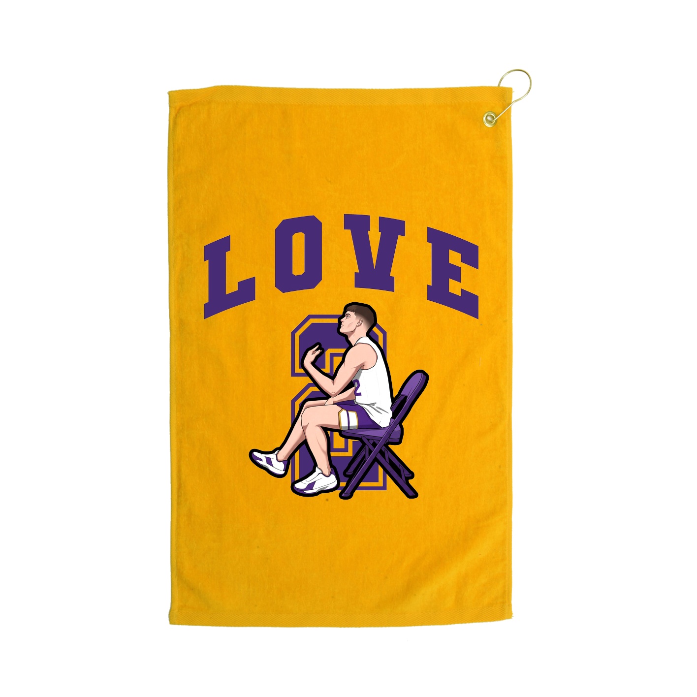Golf Towel — Number in Gold
