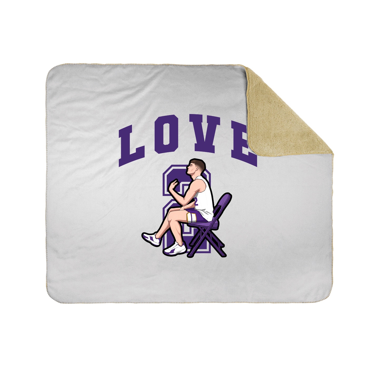 Throw Blanket — Number in White