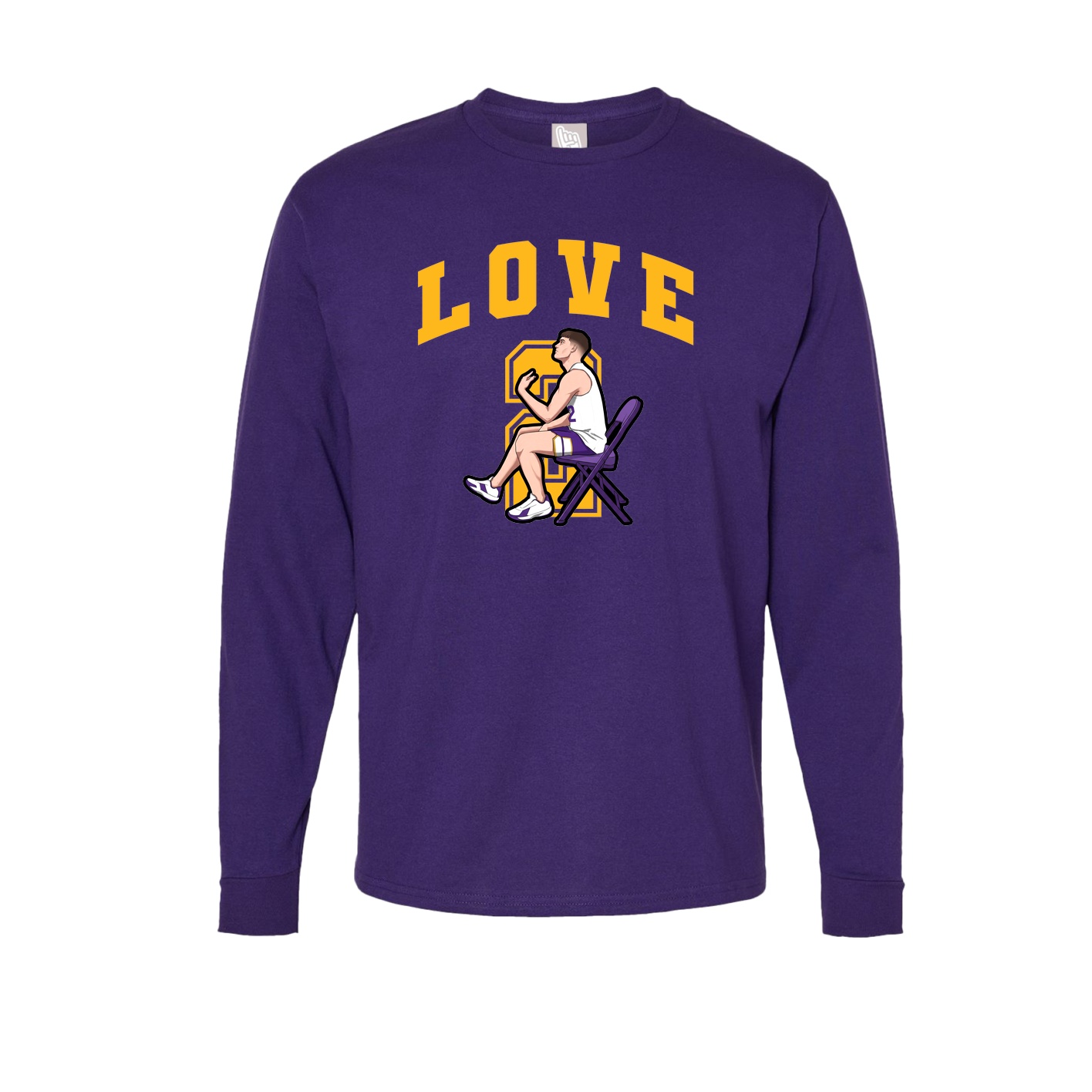 Long Sleeve Tee — Number in Purple