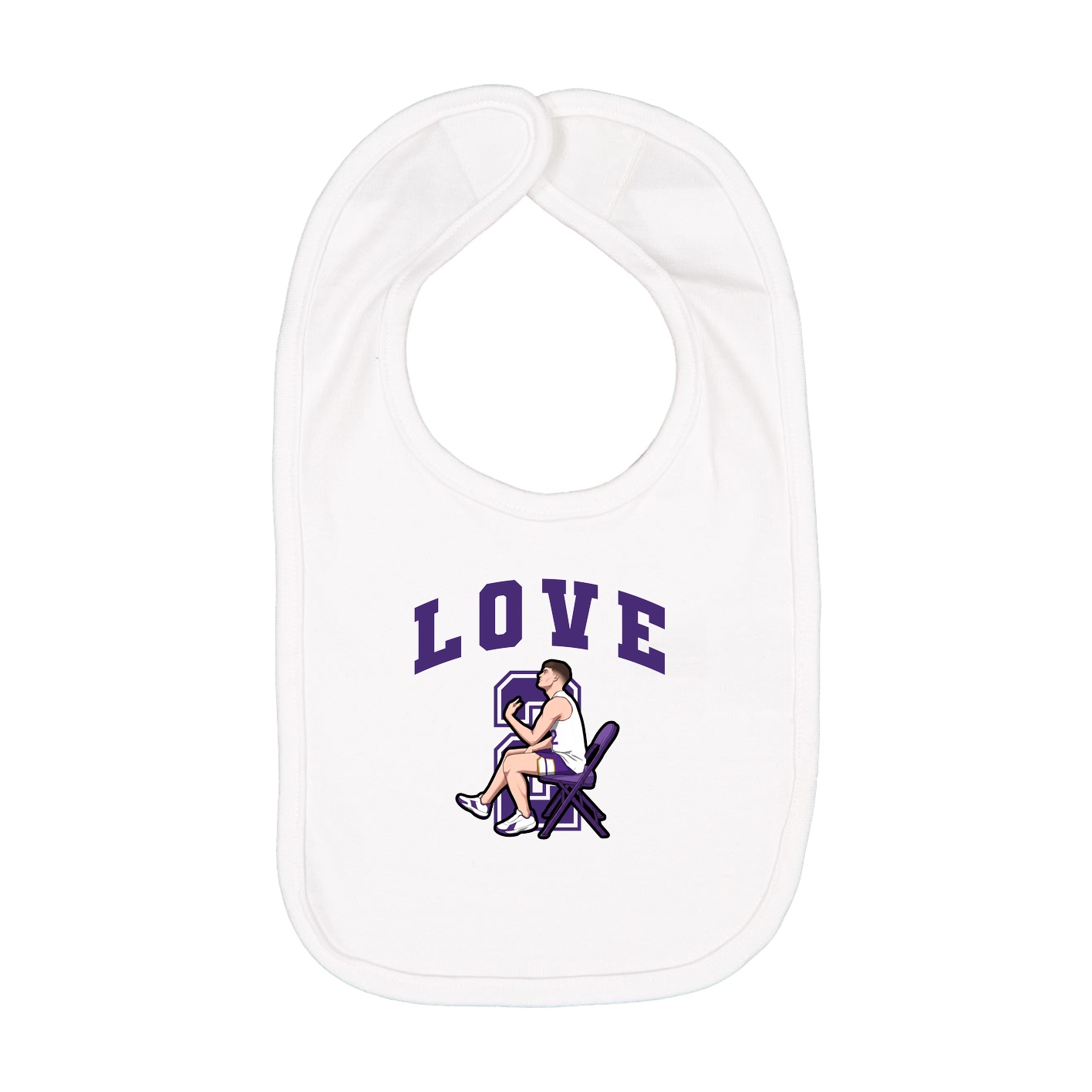 Infant Bib — Number in White