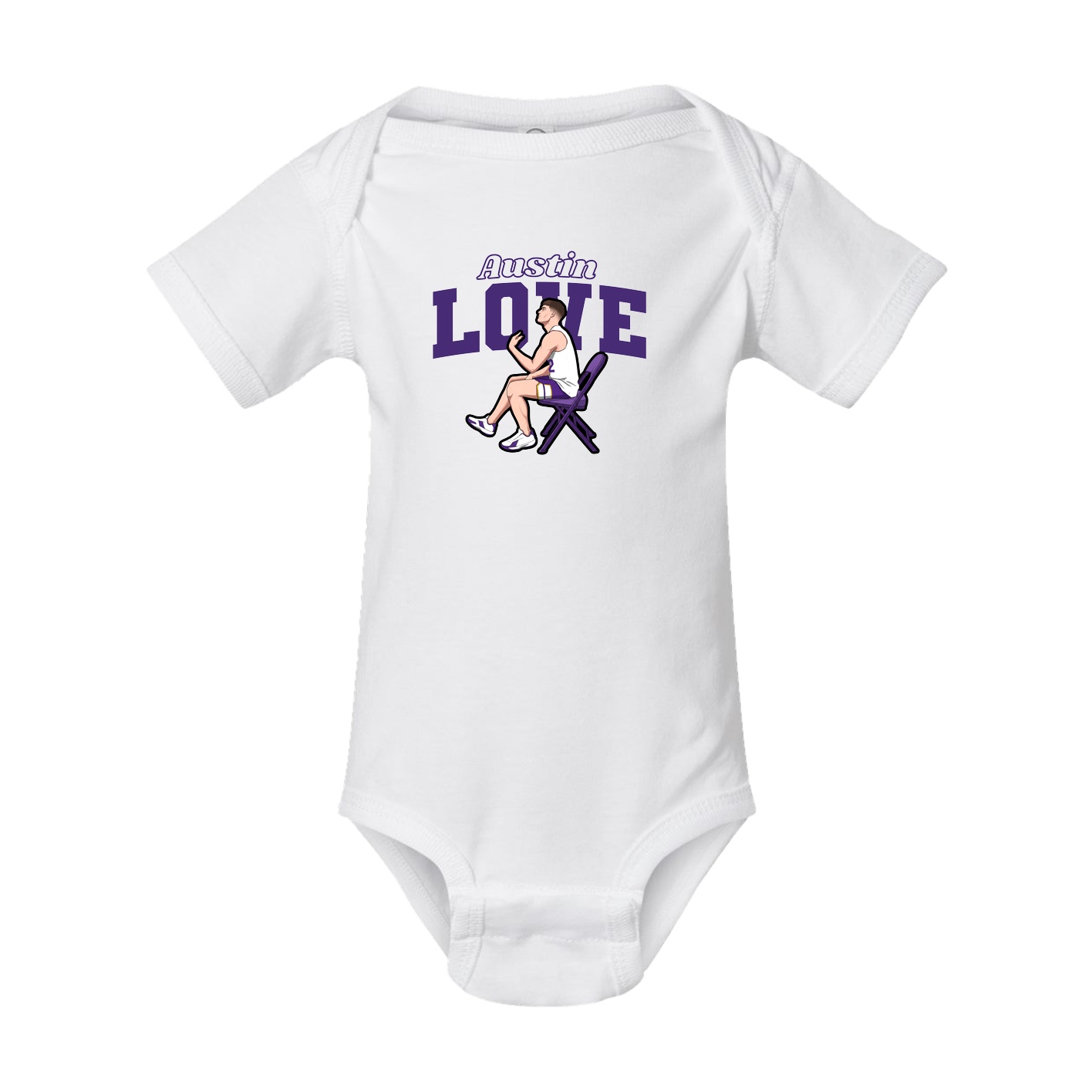 Baby Onesie — Name Arch in White