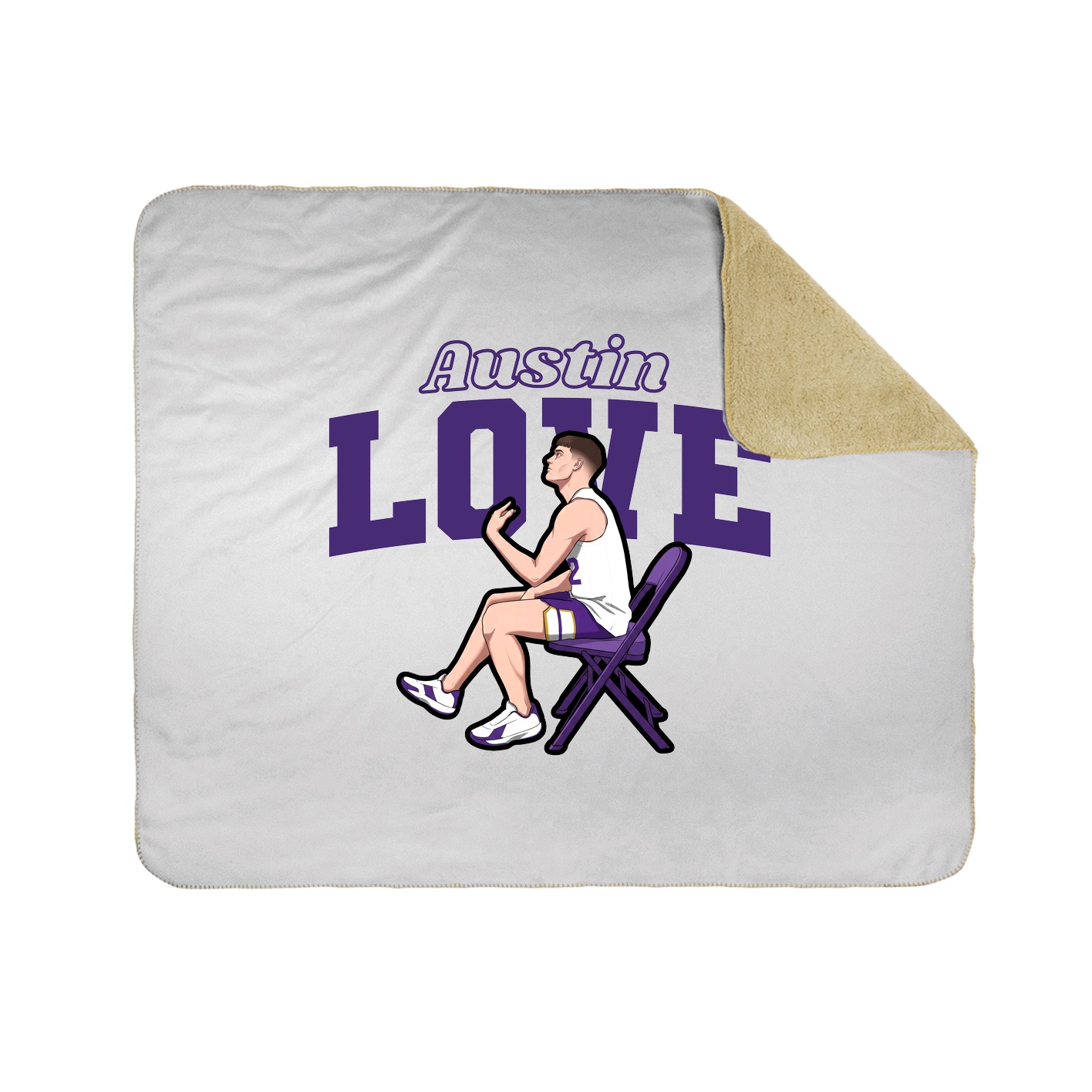Throw Blanket — Name Arch in White