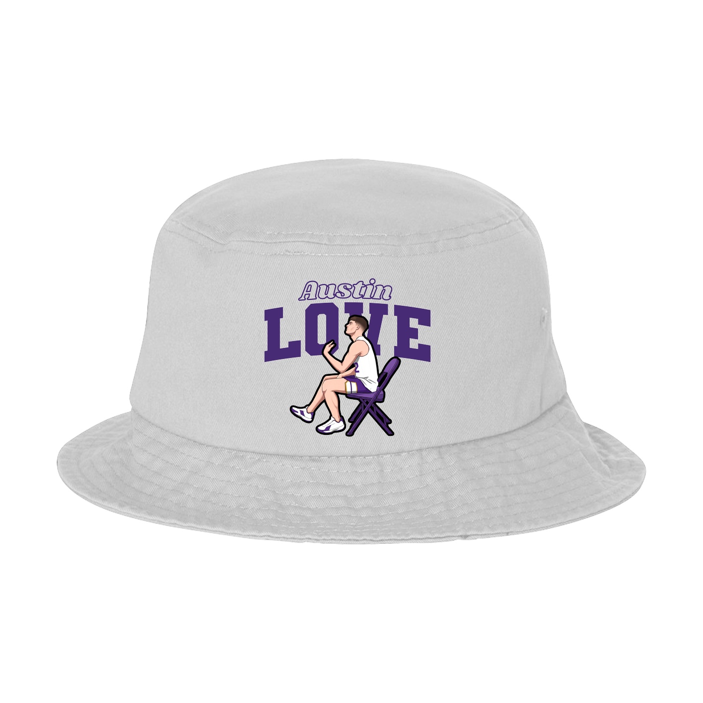 Bucket Cap — Name Arch in White