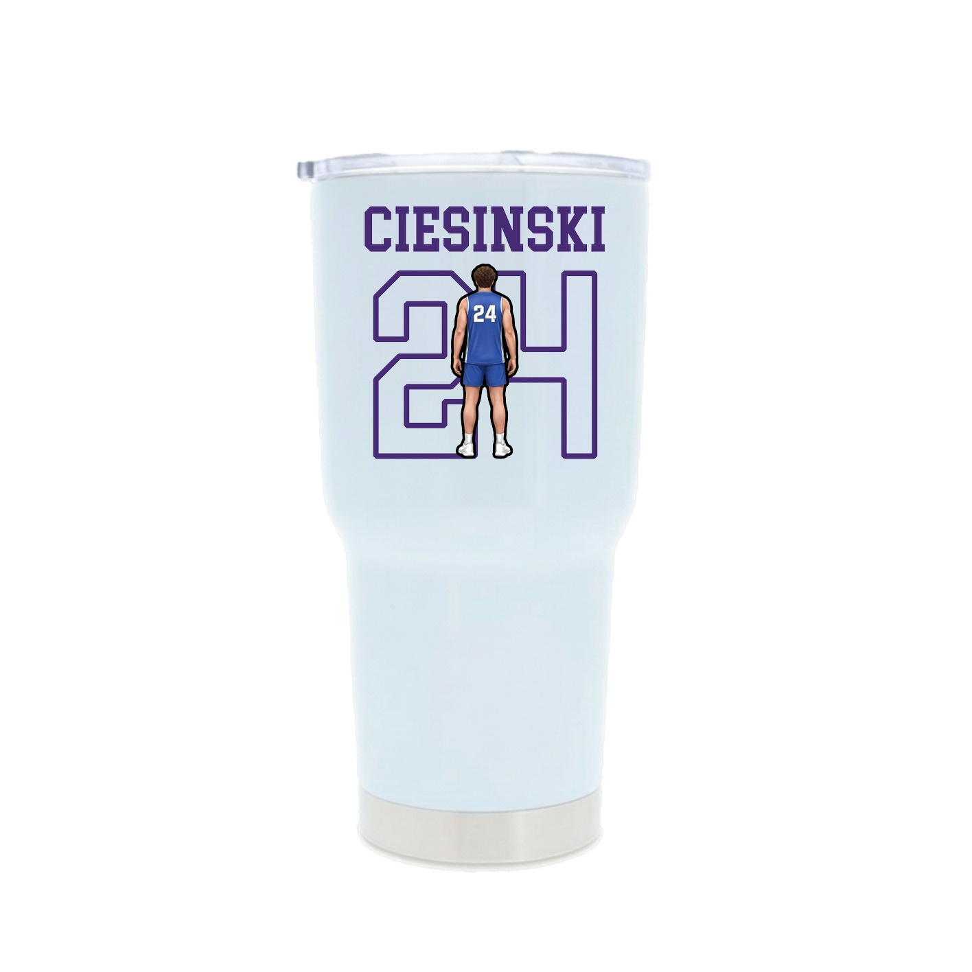 30oz Stainless Steel Tumbler — Shirsey in White
