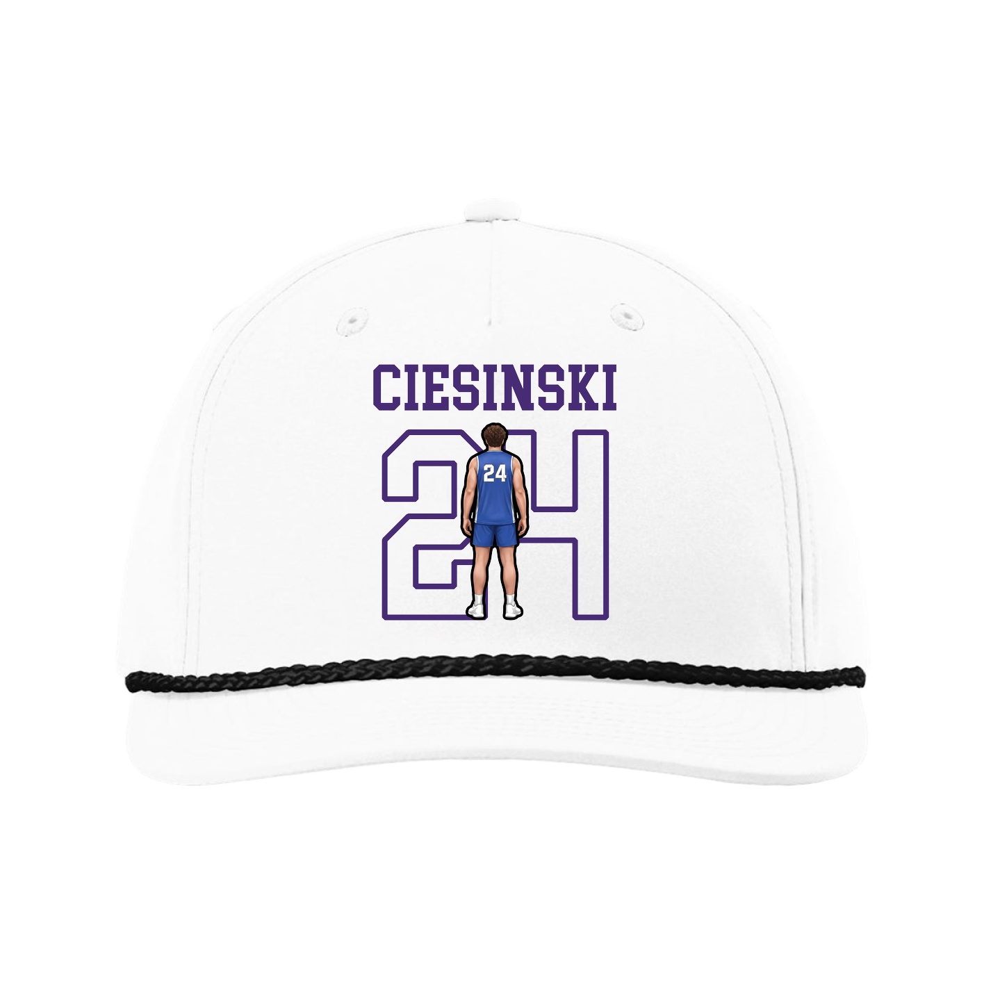 Five-Panel Classic Rope Cap — Shirsey in White