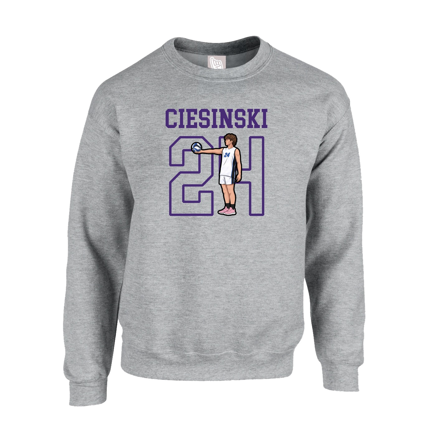 Fleece Crew — Shirsey in Grey