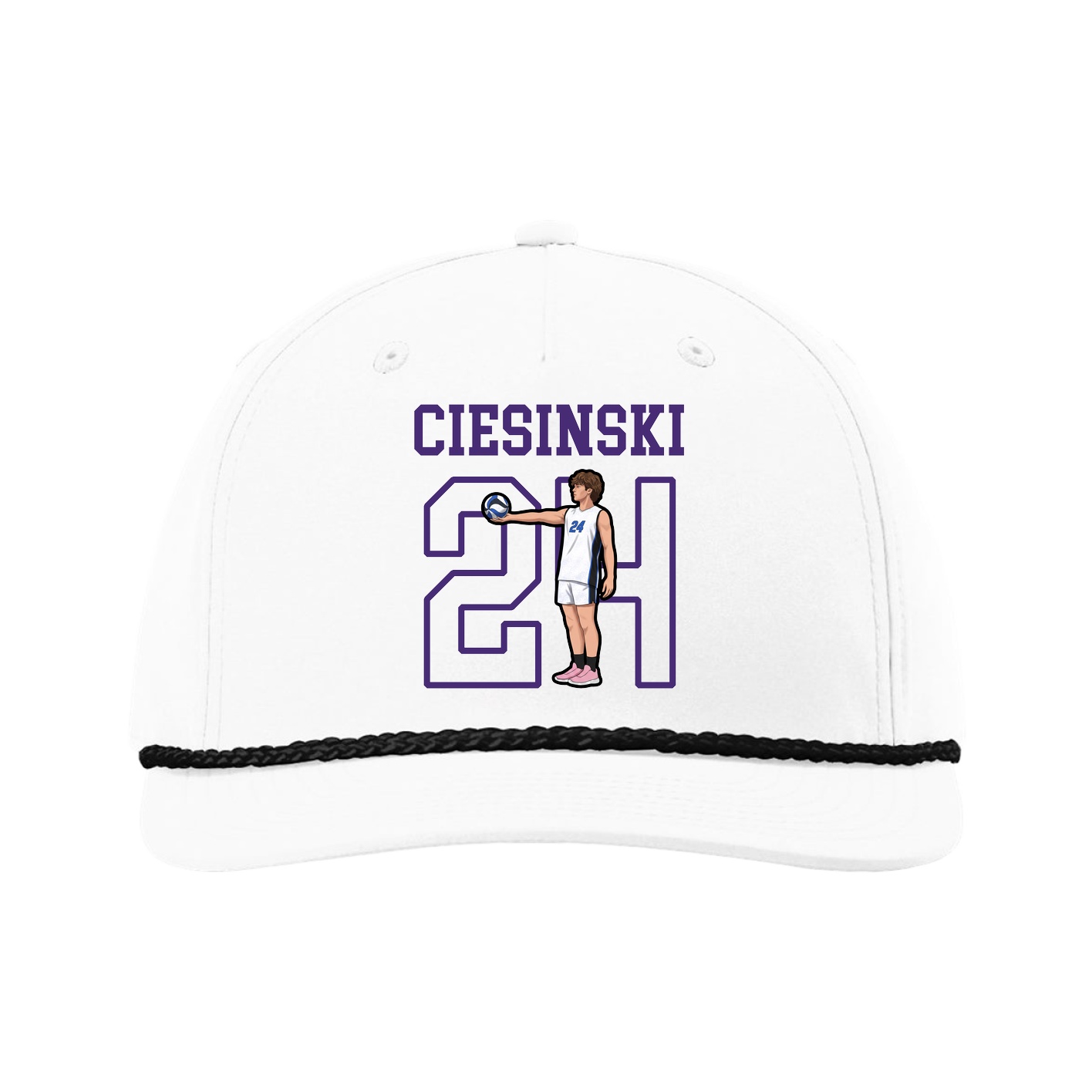 Five-Panel Classic Rope Cap — Shirsey in White