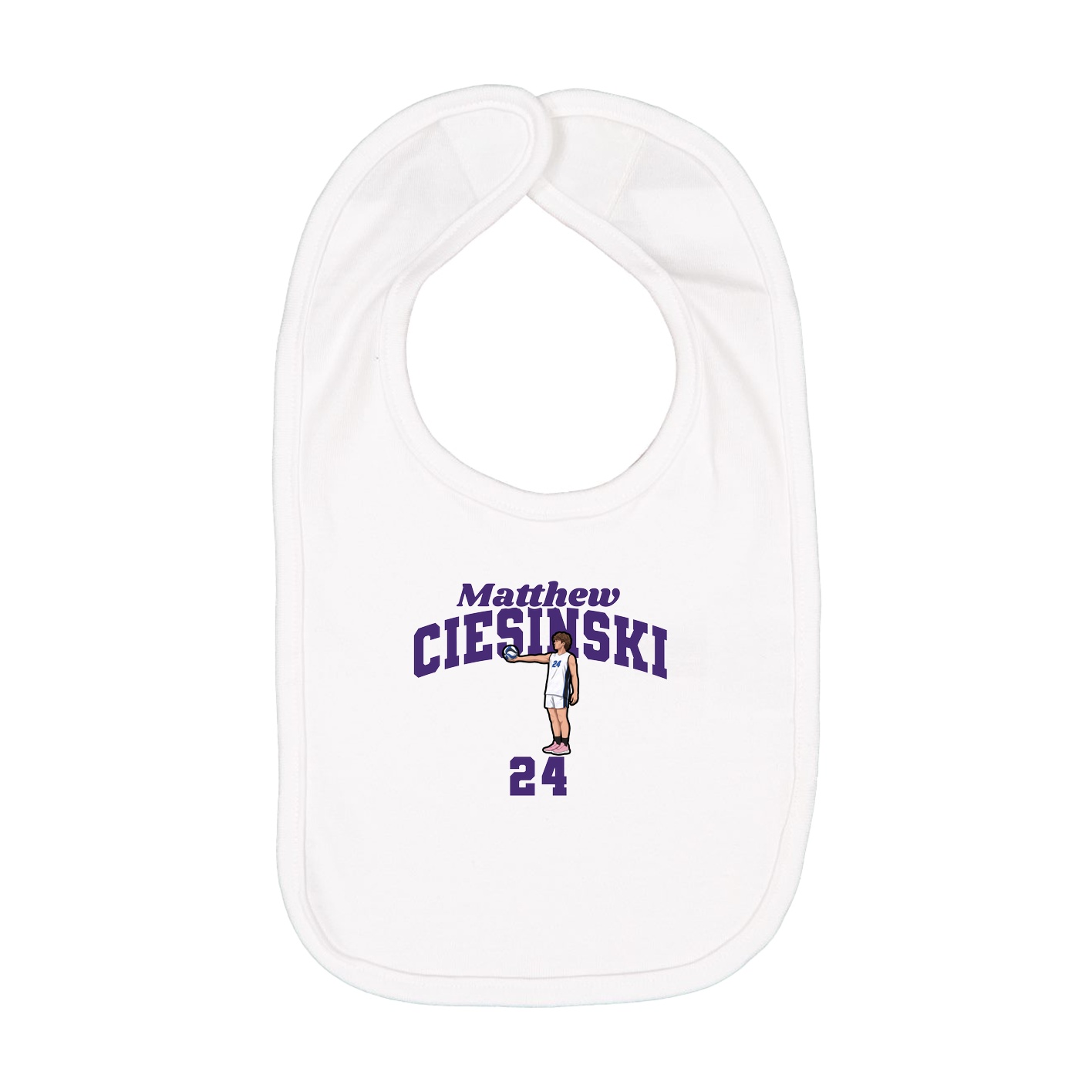 Infant Bib — Signature Arch in White