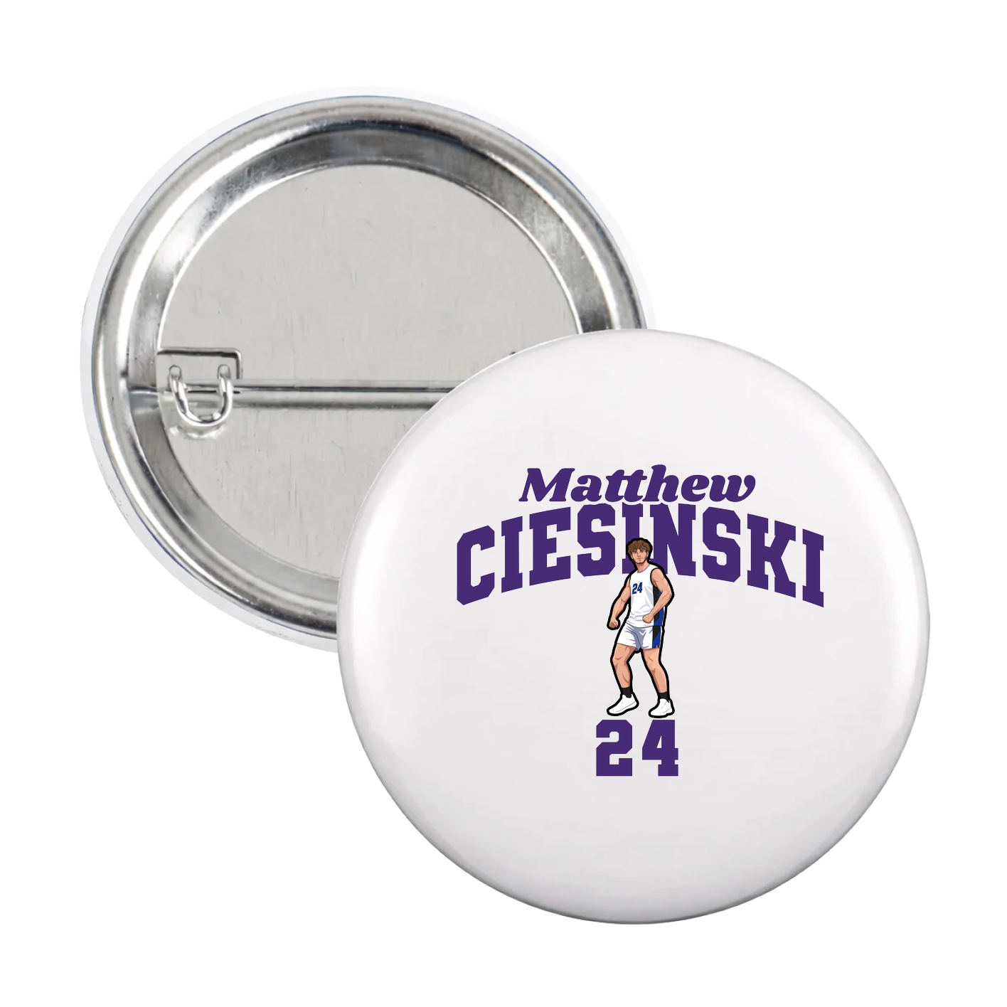 Game Day Button — Signature Arch in White