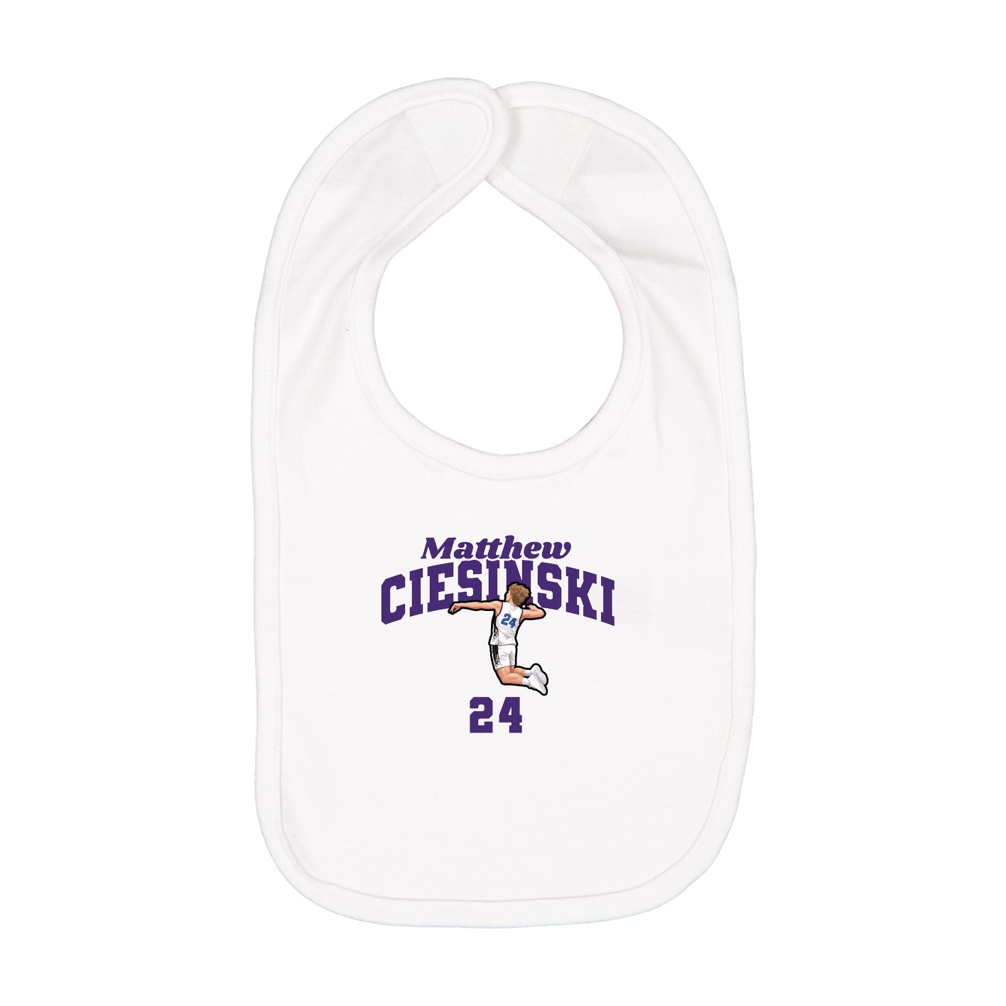 Infant Bib — Signature Arch in White
