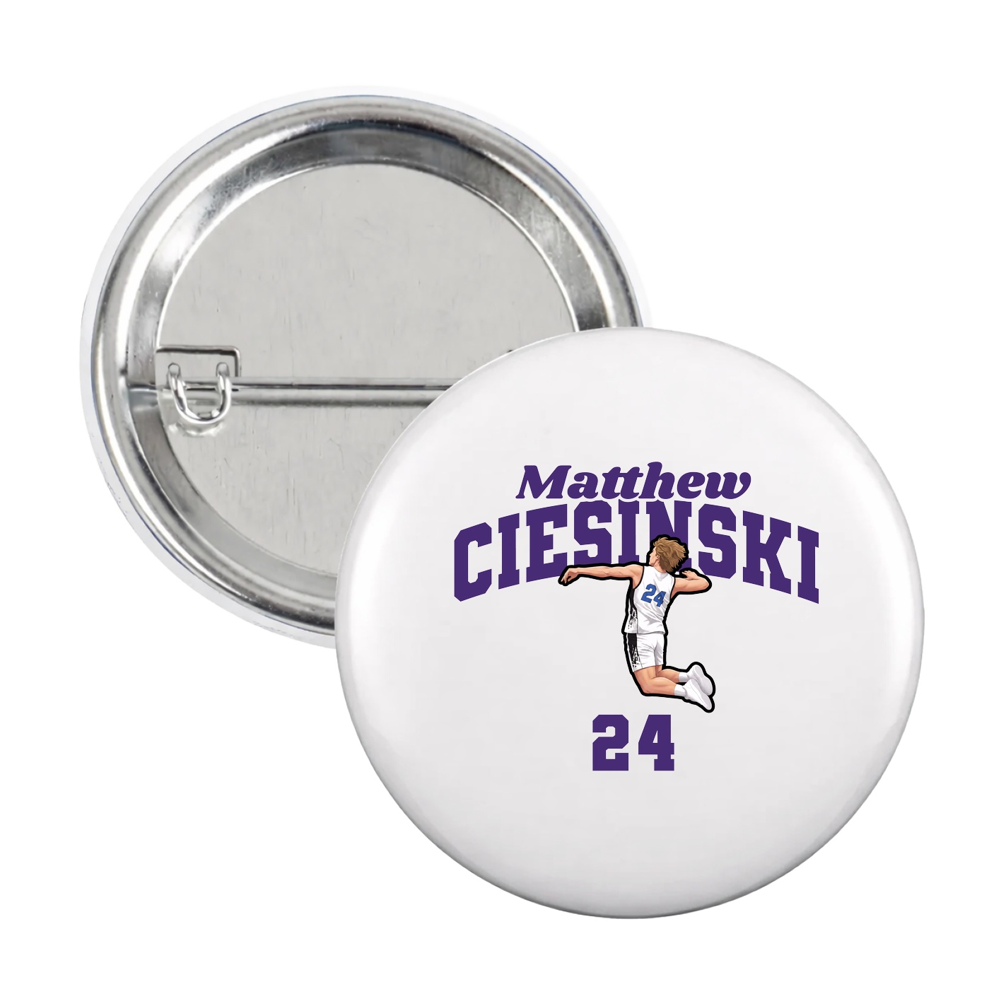 Game Day Button — Signature Arch in White