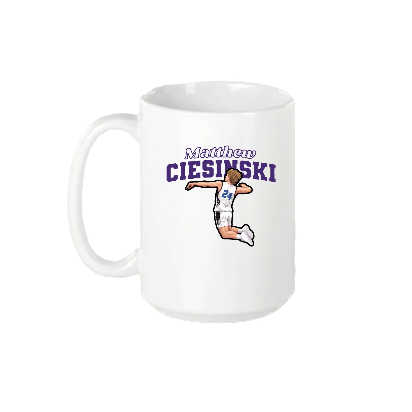 15oz Coffee Mug — Name Arch in White