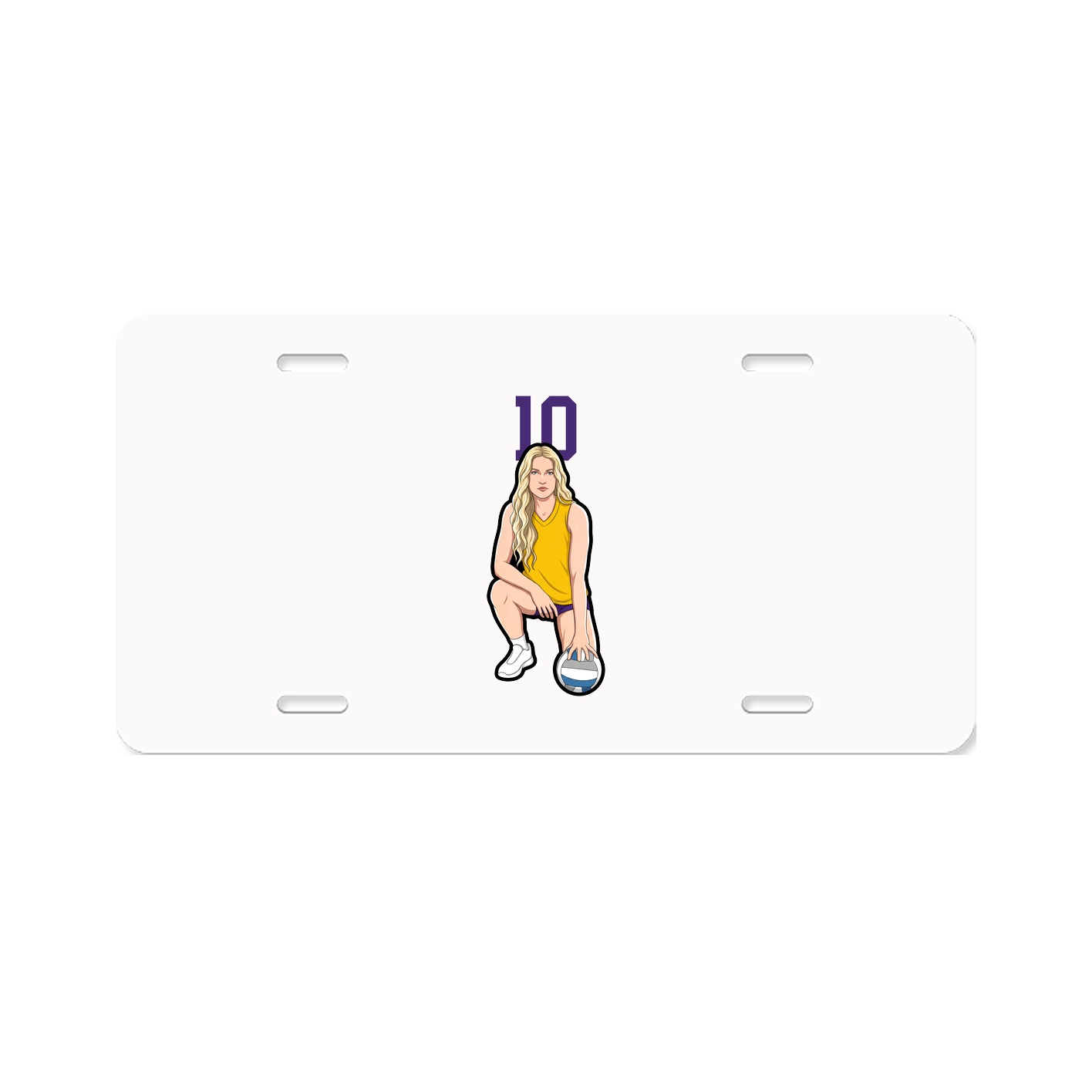 License Plate — Number Top in Classic
