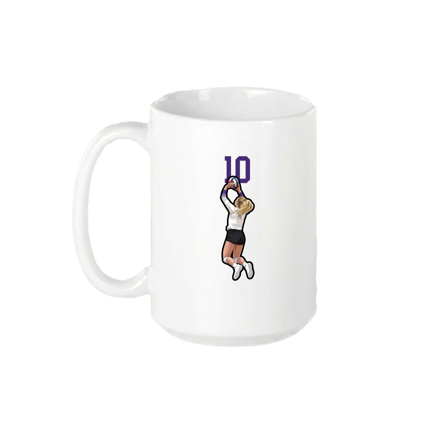 15oz Coffee Mug — Number Top in White