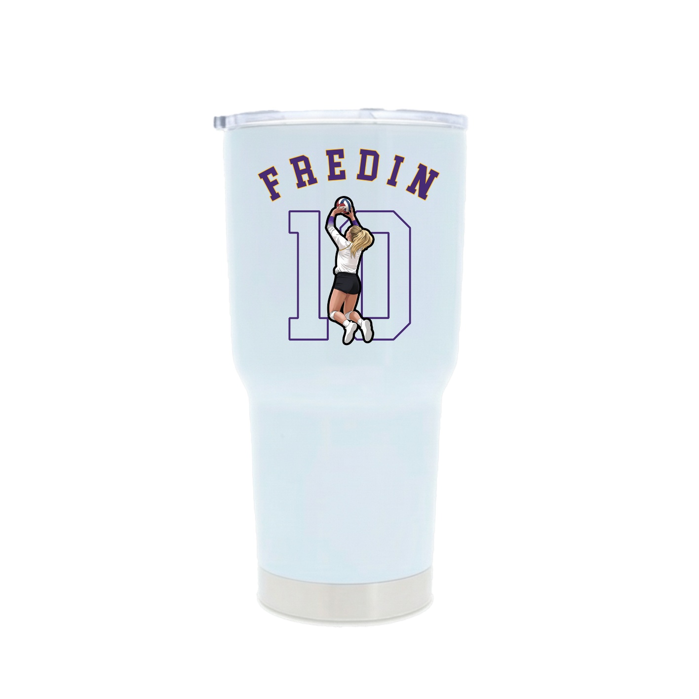 30oz Stainless Steel Tumbler — Shirsey Arch in White