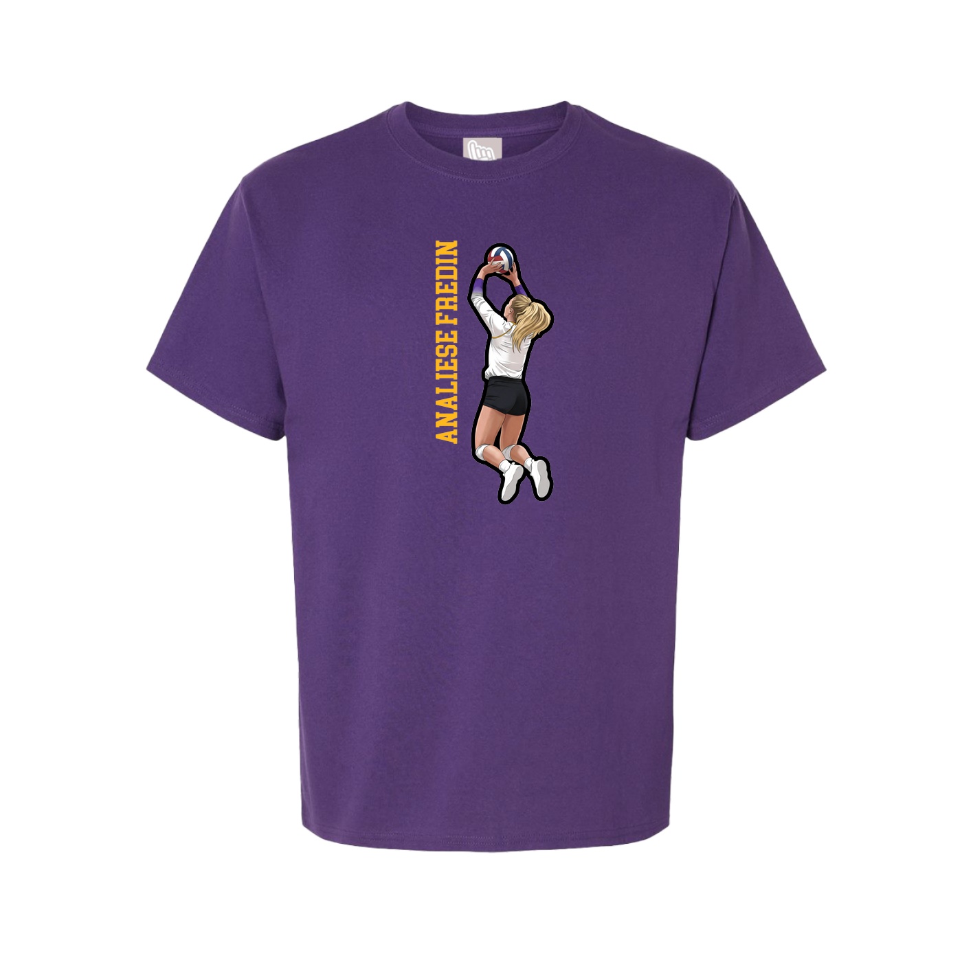 Tee — Name Vertical in Purple