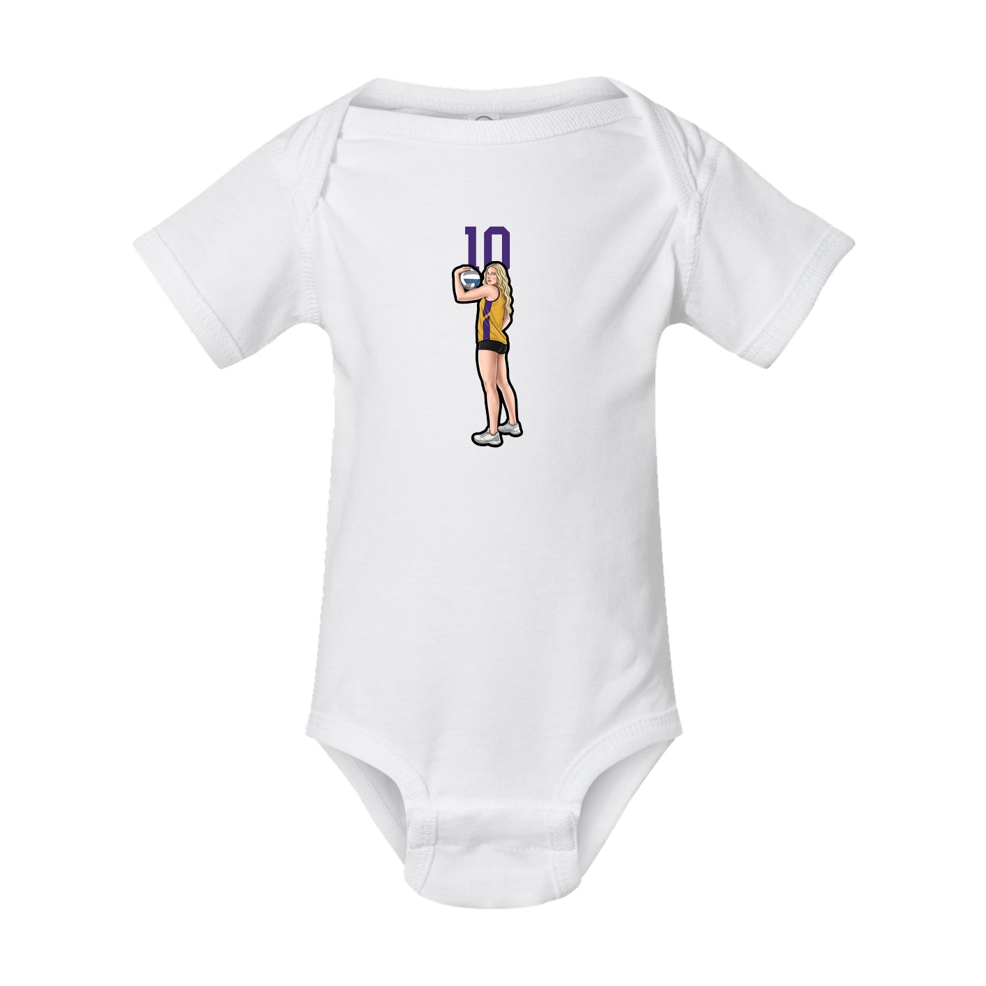 Baby Onesie — Number Top in White
