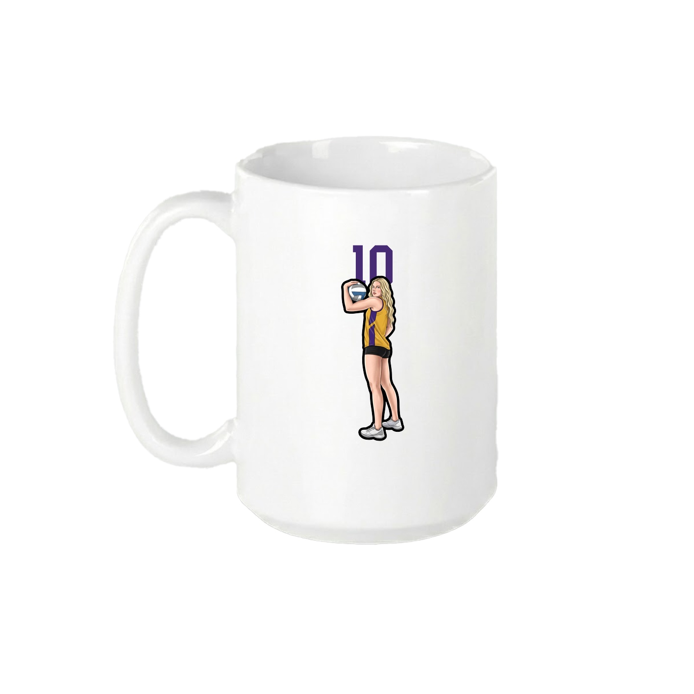 15oz Coffee Mug — Number Top in White