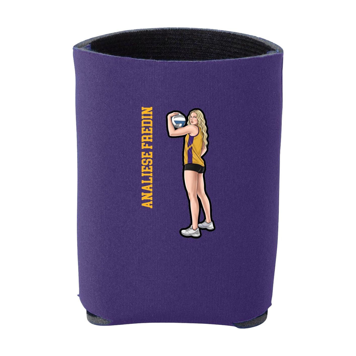 Can Holder — Name Vertical in Purple