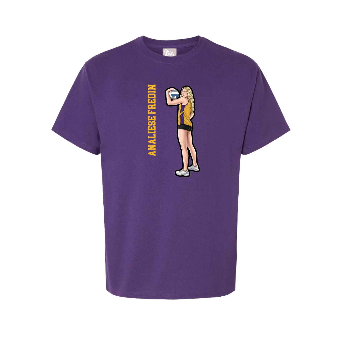 Tee — Name Vertical in Purple