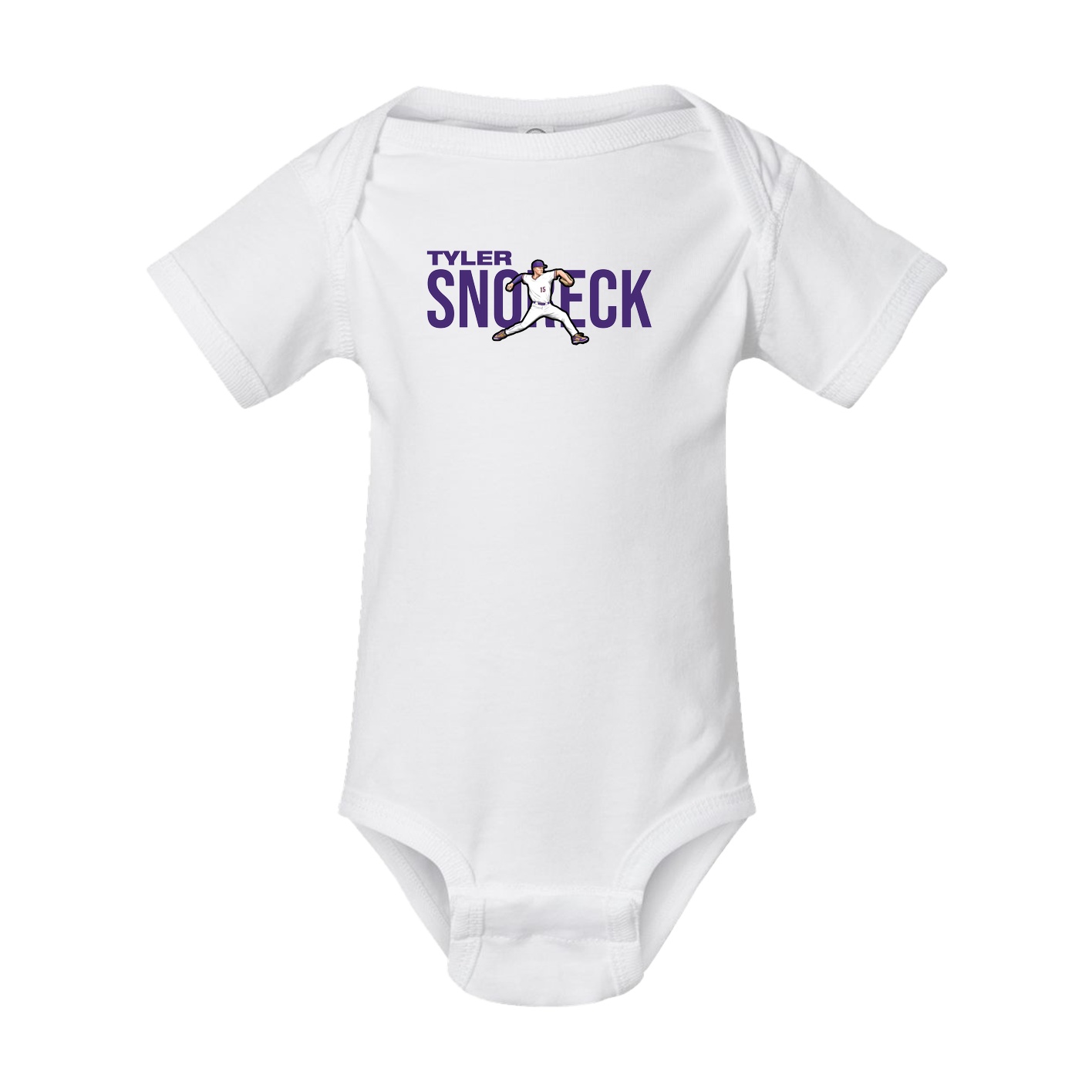 Baby Onesie — Player Name in White