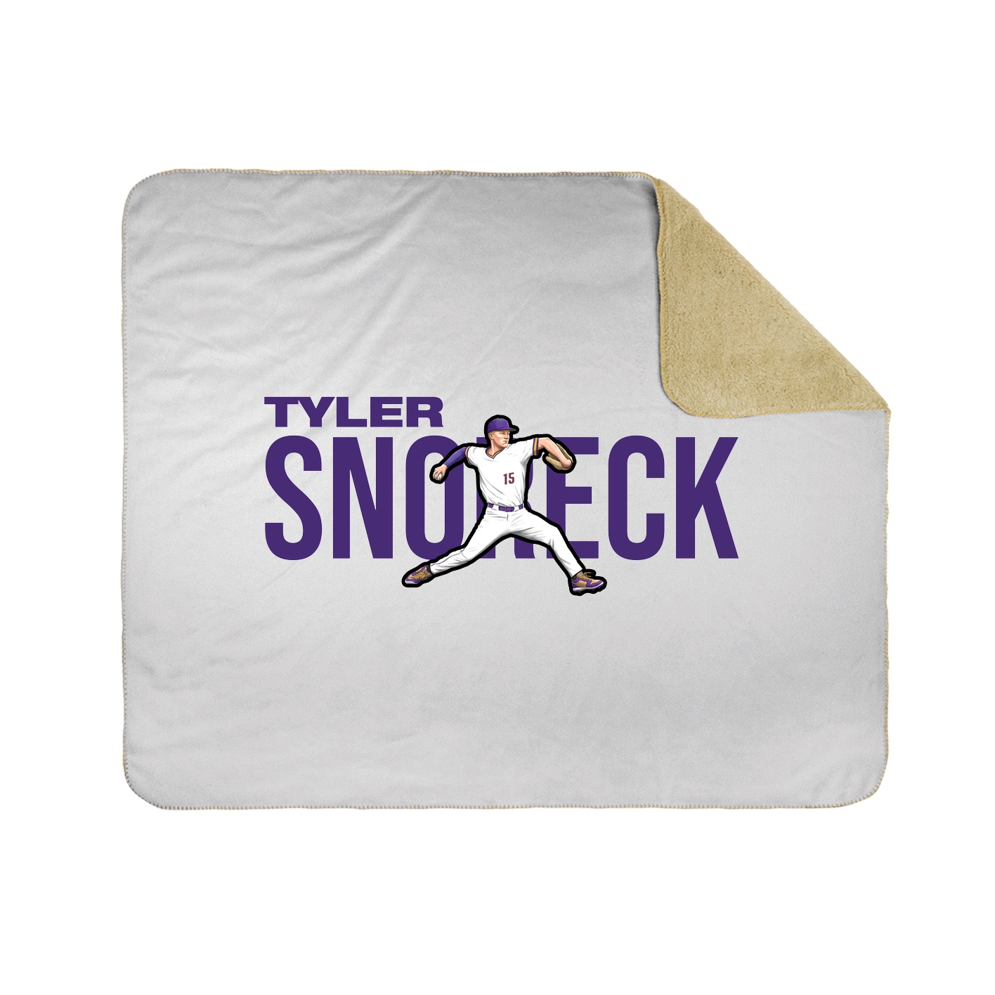 Throw Blanket — Player Name in White