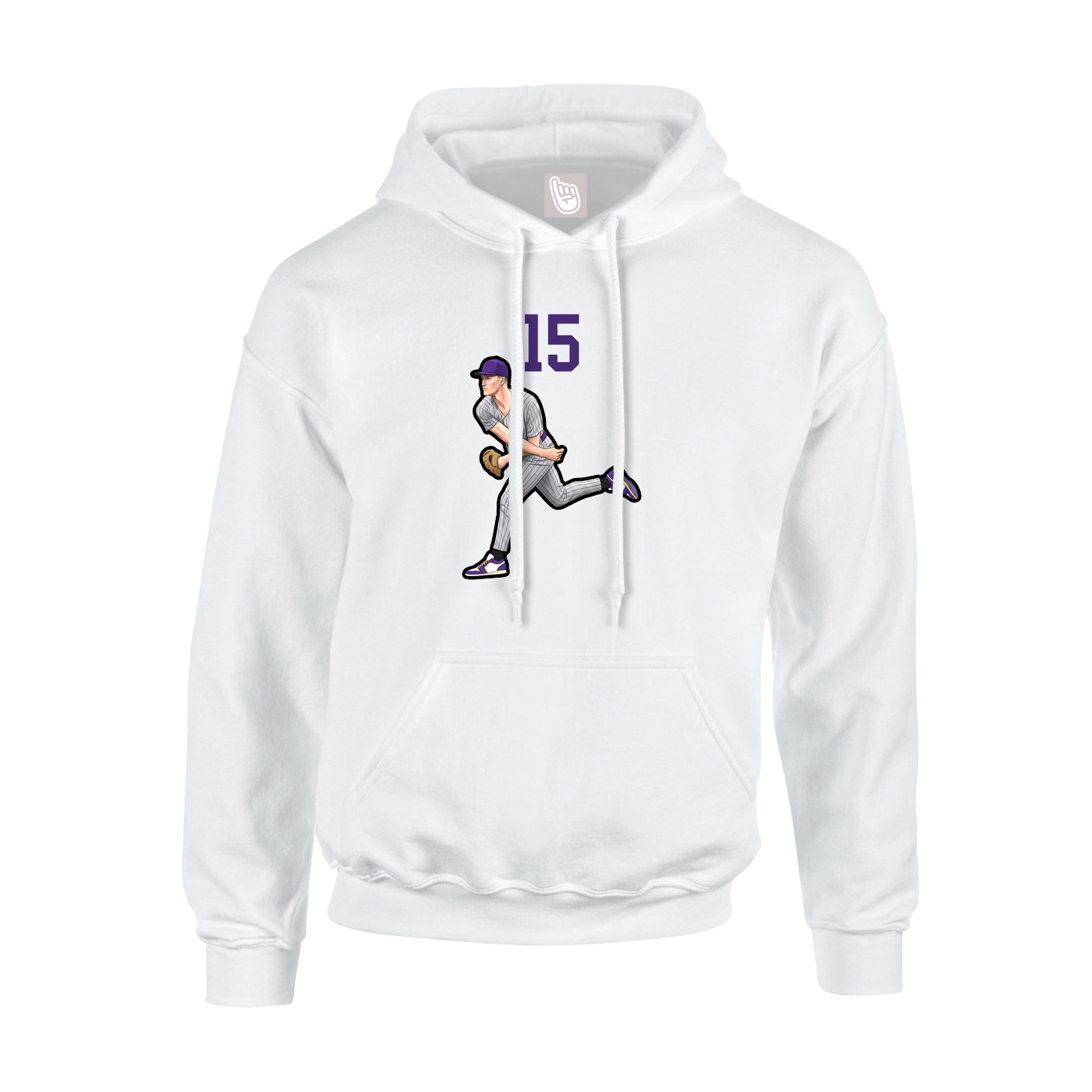 Hoodie — Number Top in White