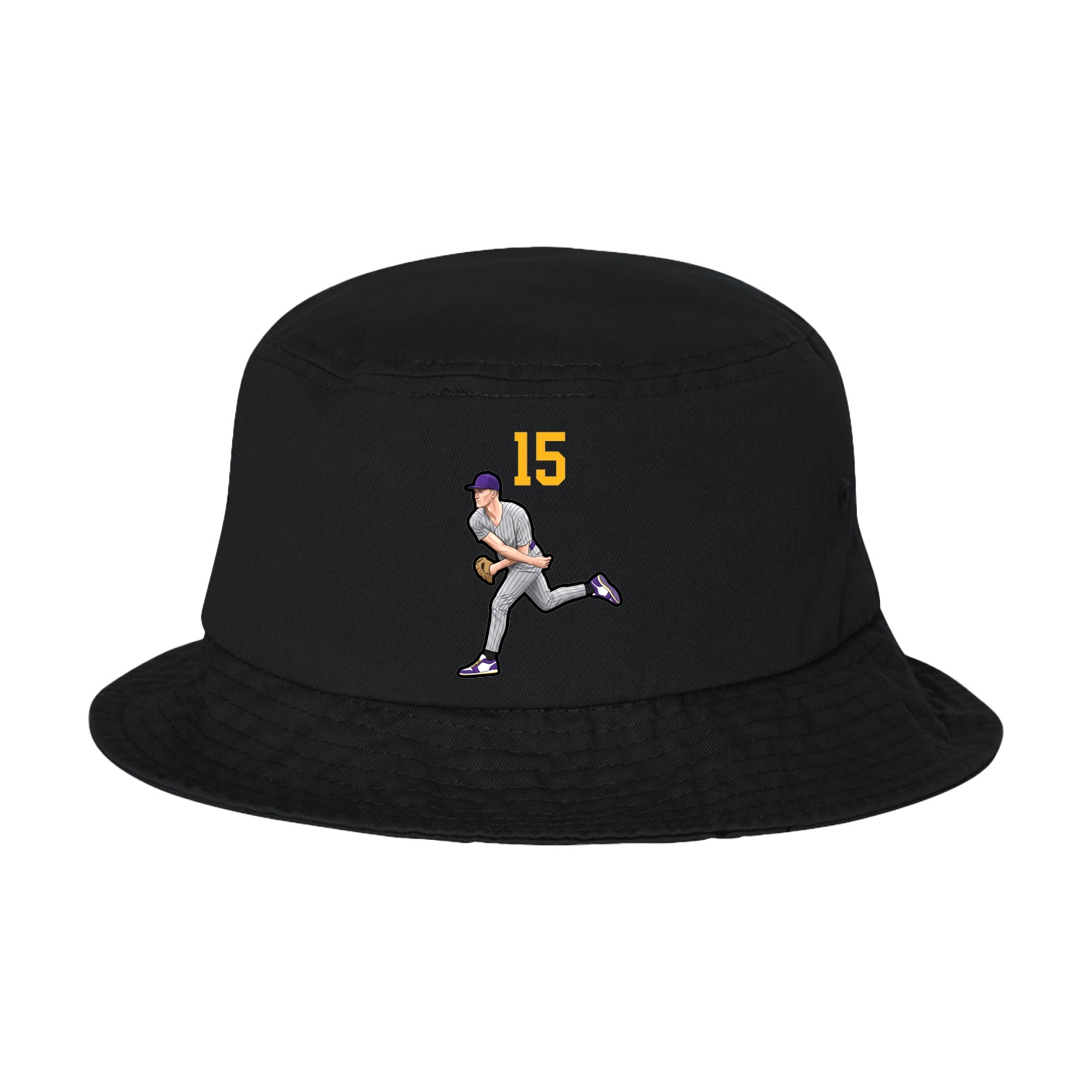 Bucket Cap — Number Top in Black