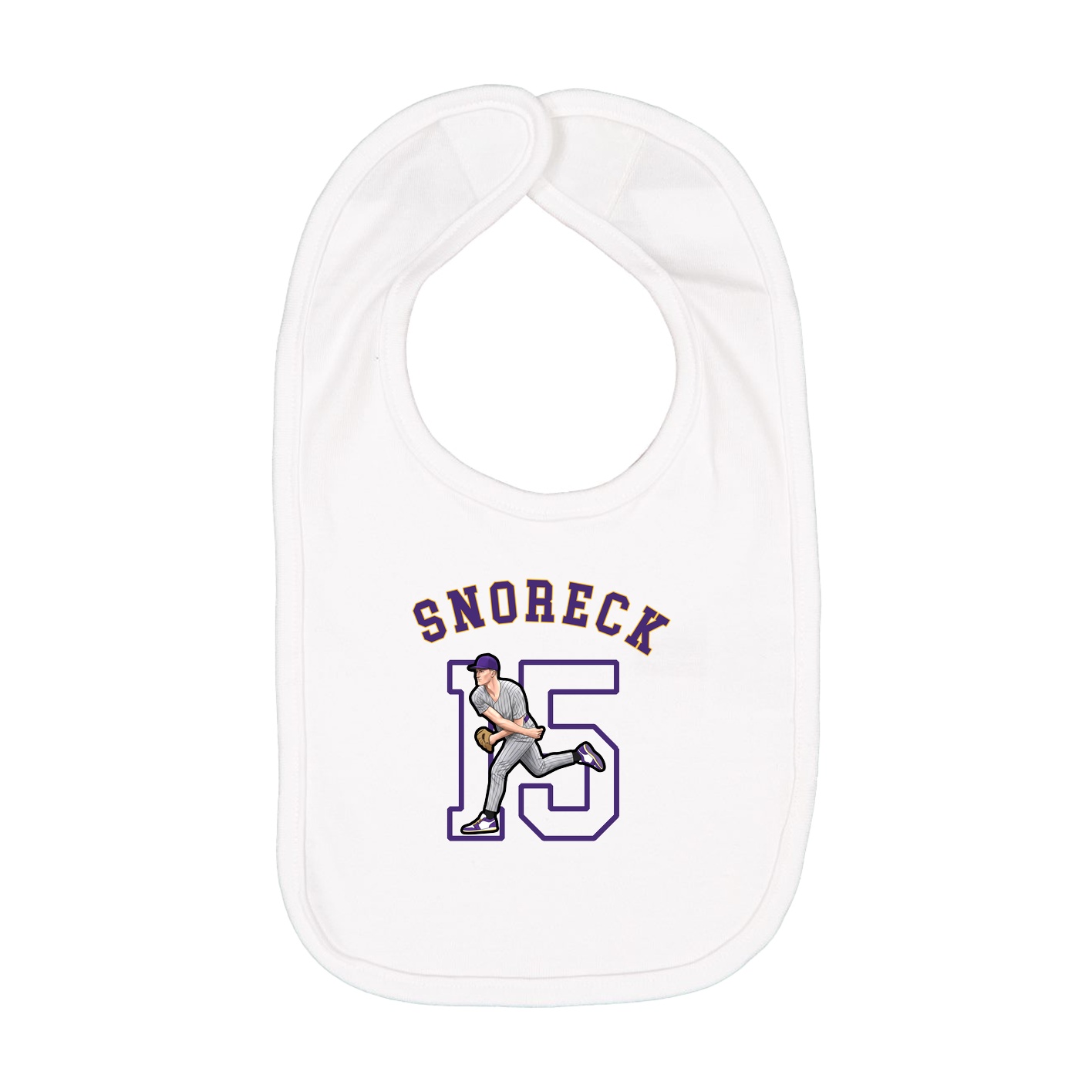 Infant Bib — Shirsey Arch in White