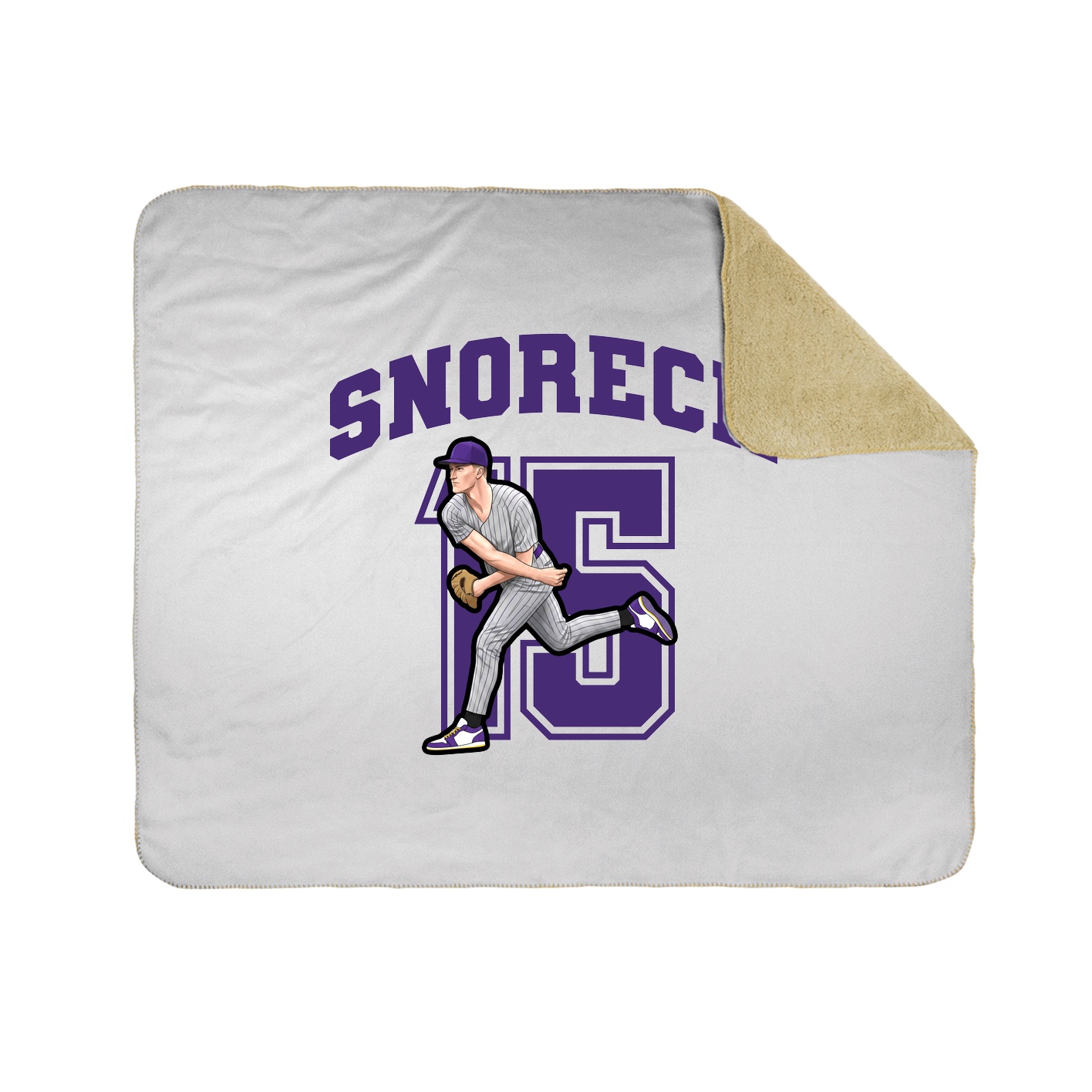 Throw Blanket — Number in White