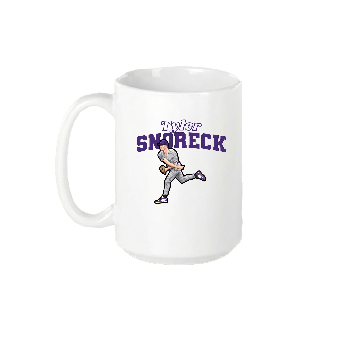 15oz Coffee Mug — Name Arch in White