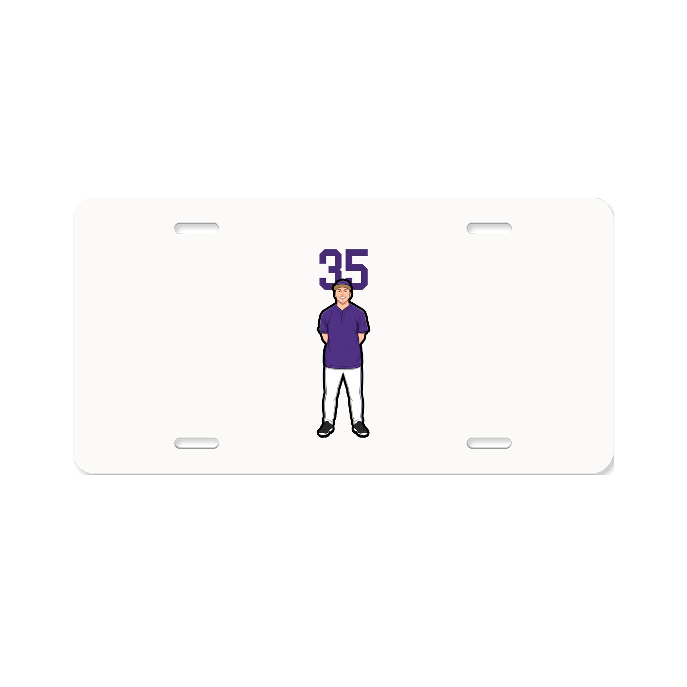 License Plate — Number Top in Classic