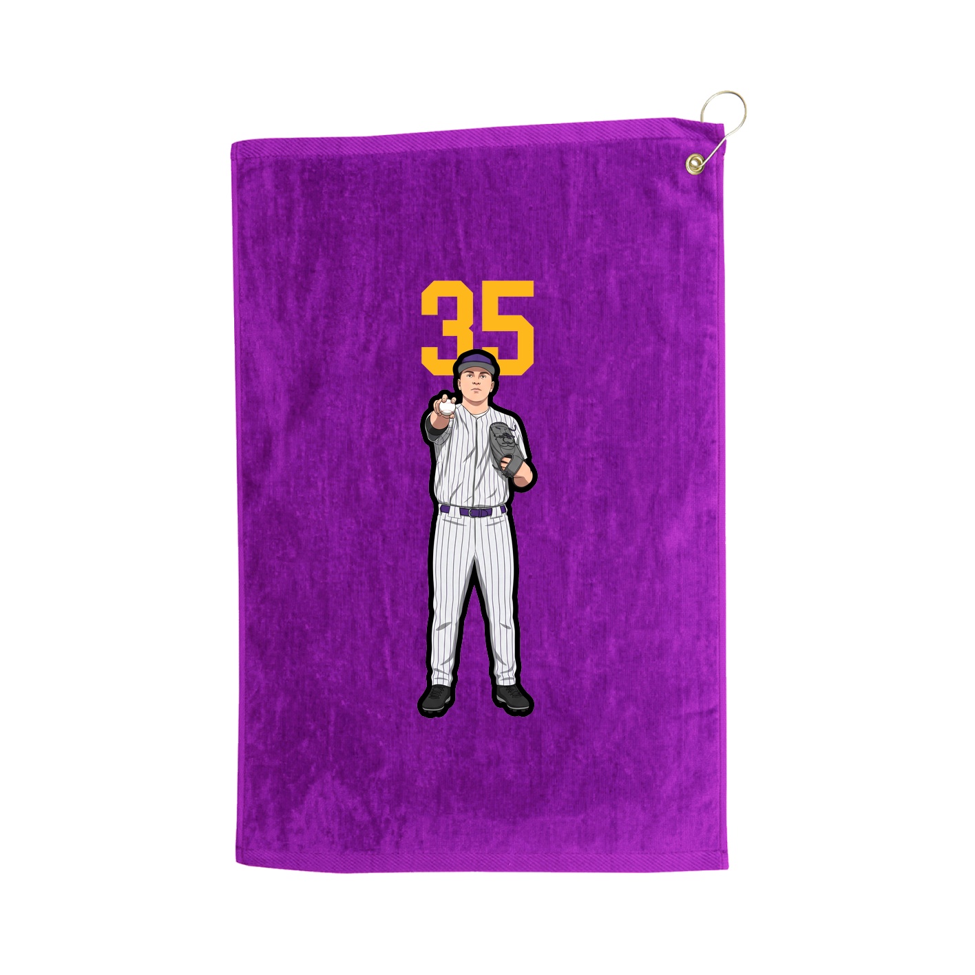 Golf Towel — Number Top in Purple