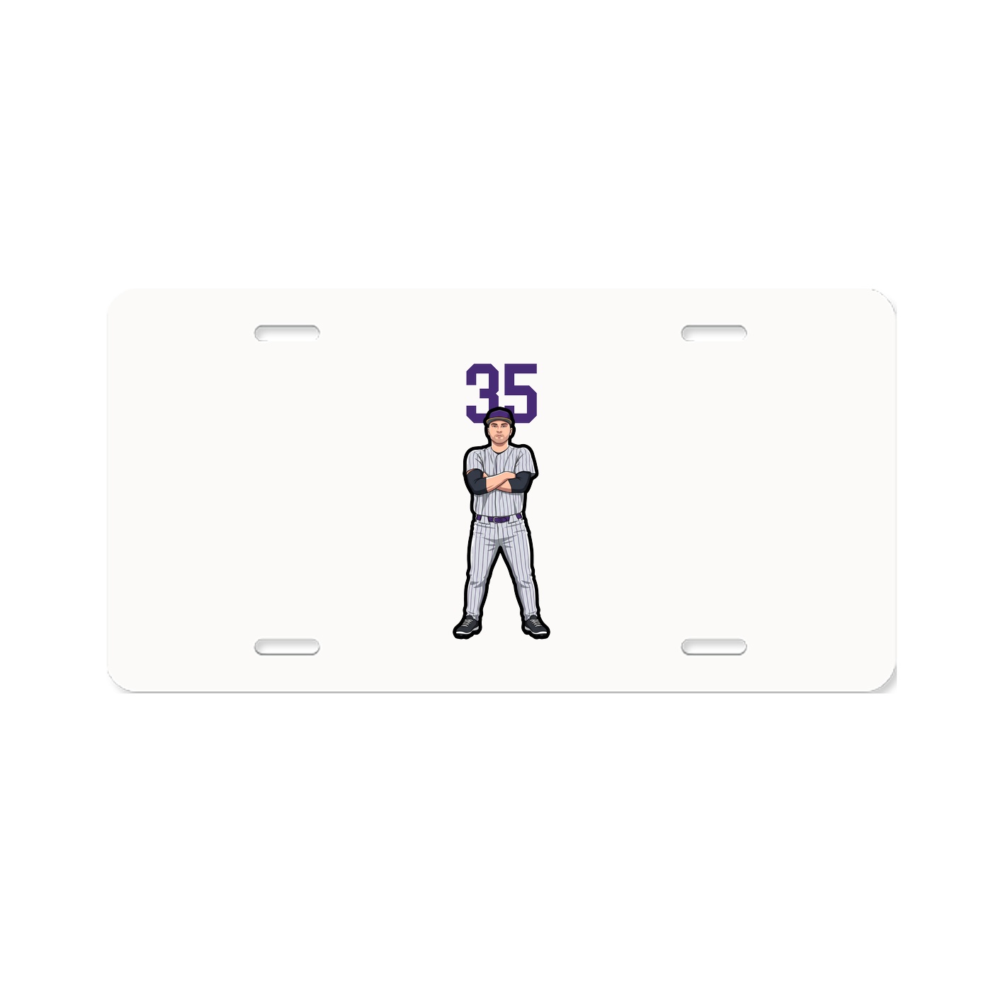 License Plate — Number Top in Classic