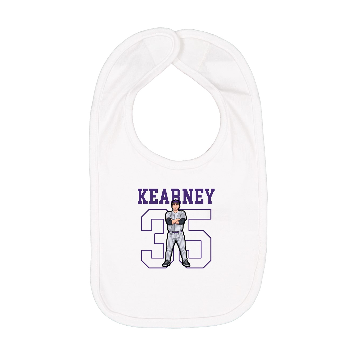 Infant Bib — Shirsey in White