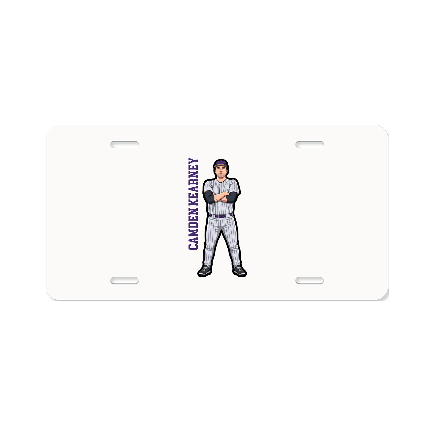 License Plate — Name Vertical in Classic