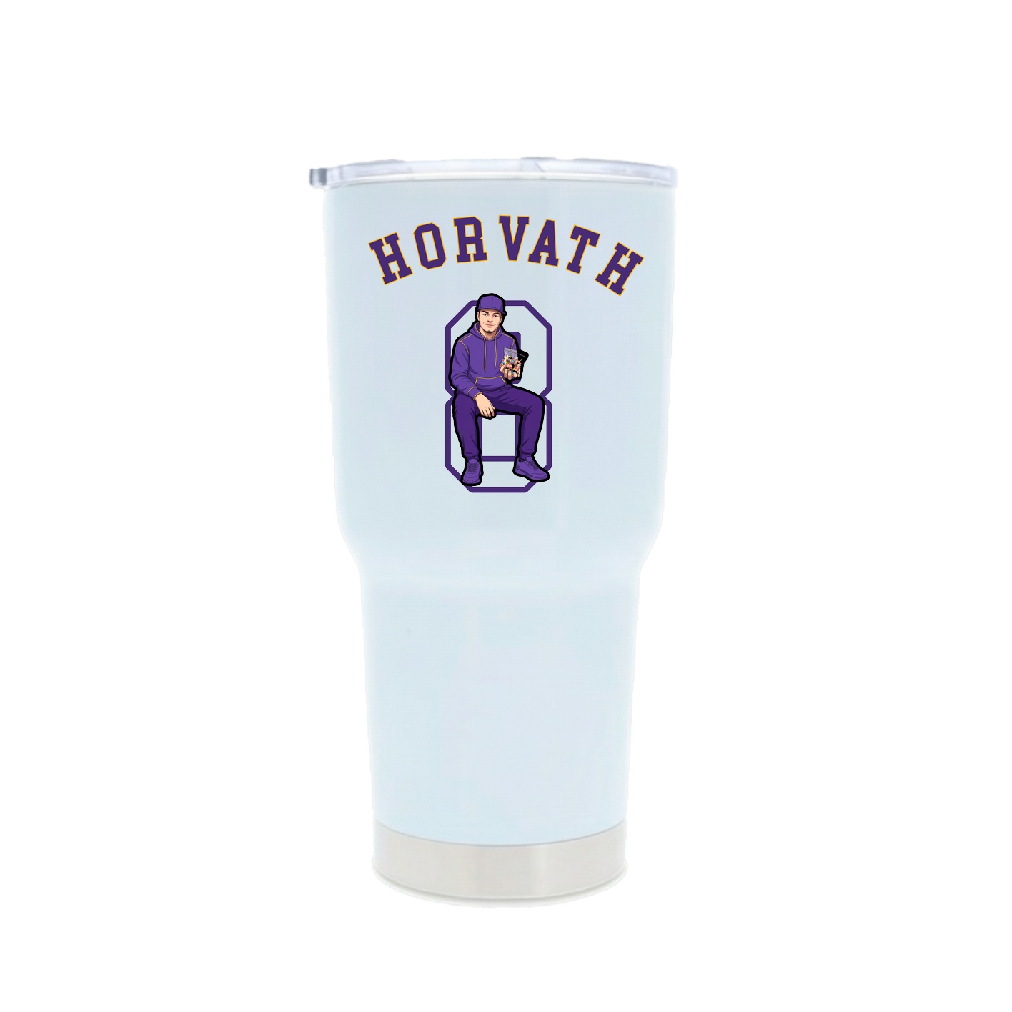 30oz Stainless Steel Tumbler — Shirsey Arch in White