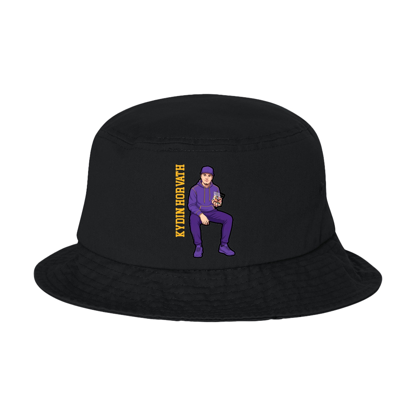 Bucket Cap — Name Vertical in Black