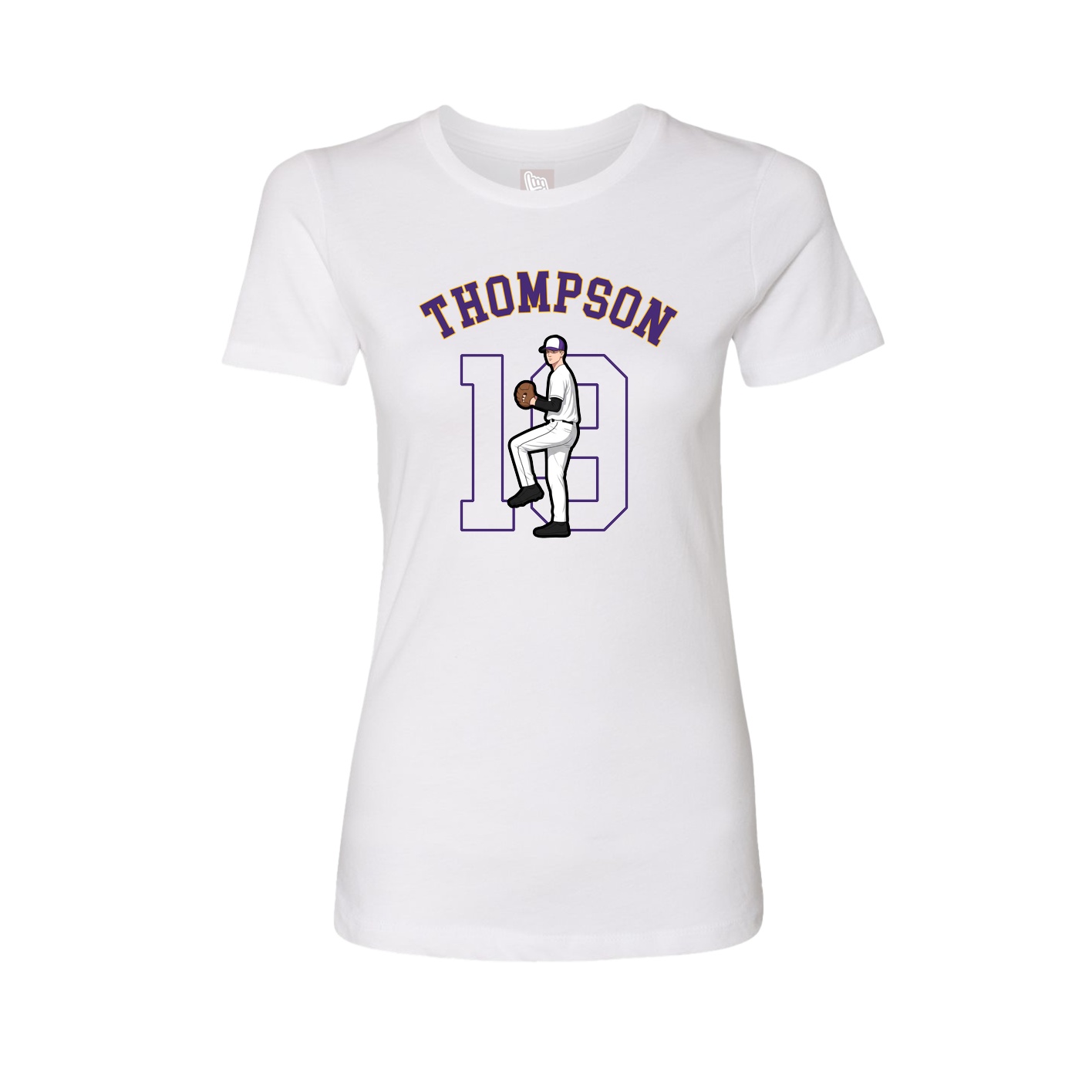 Fitted Women's Tee — Shirsey Arch in White