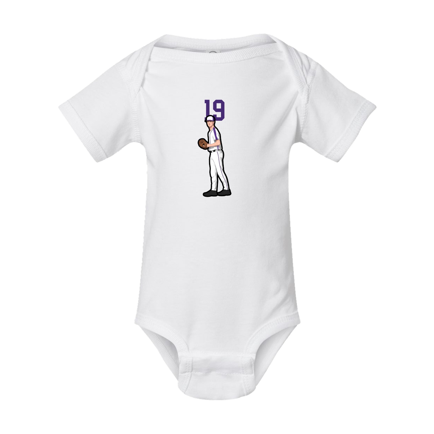 Baby Onesie — Number Top in White