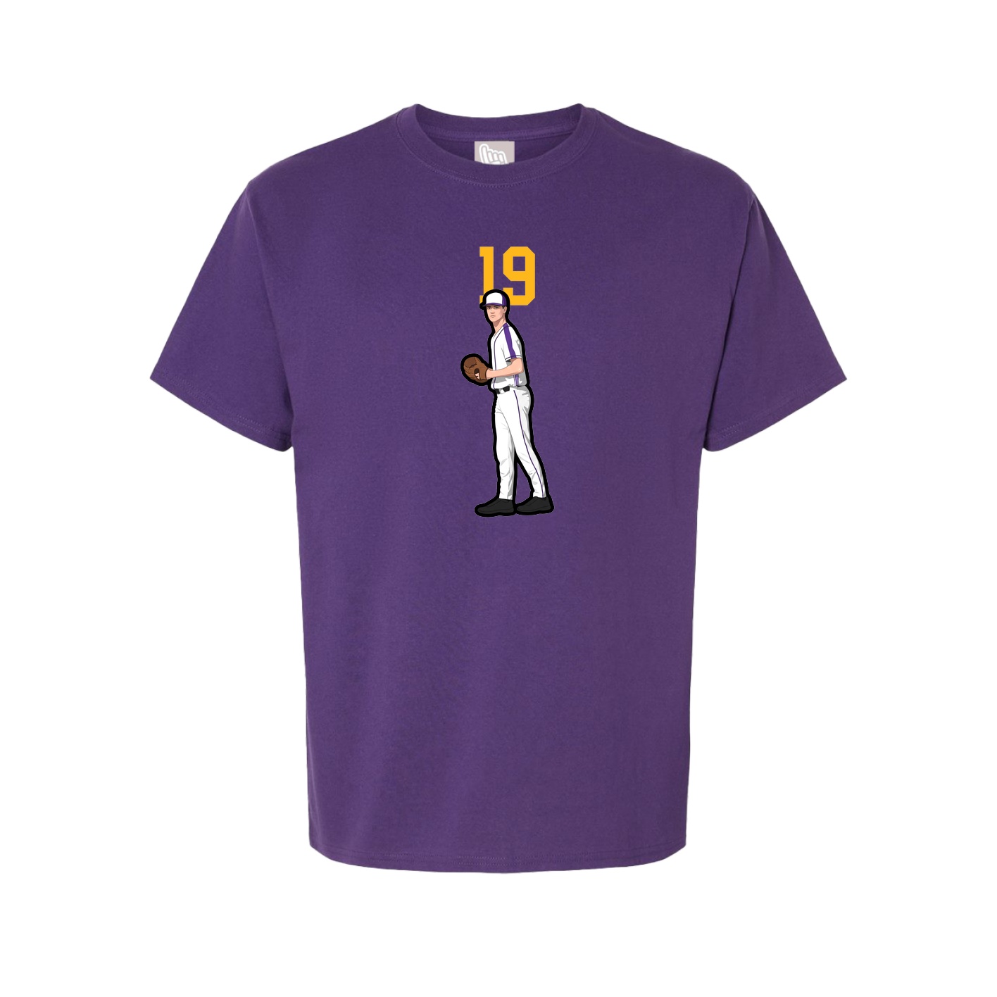 Youth Tee — Number Top in Purple