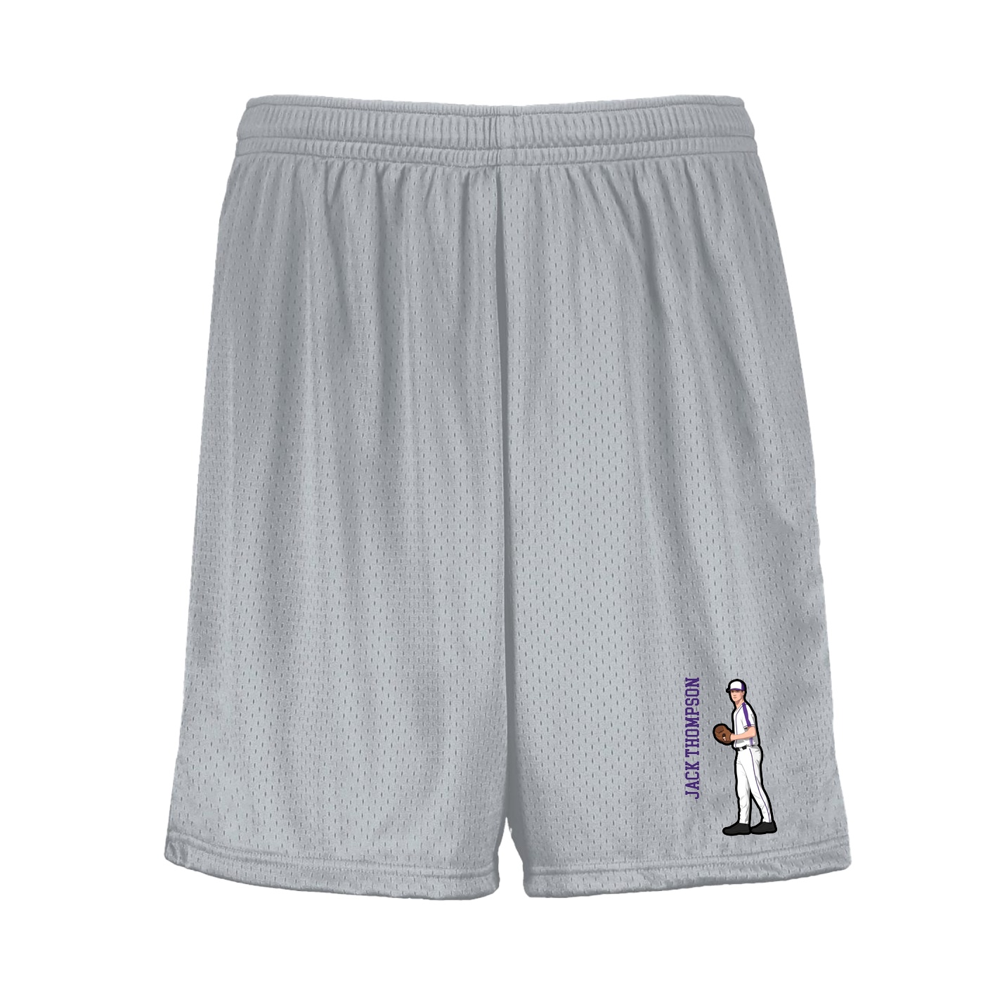 Shorts — Name Vertical in Silver
