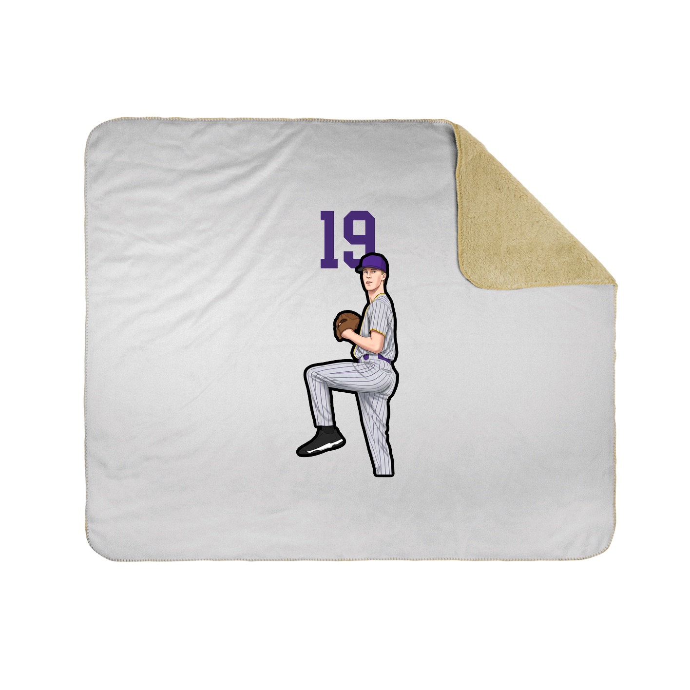 Throw Blanket — Number Top in White