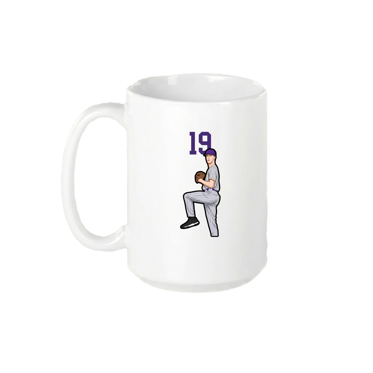 15oz Coffee Mug — Number Top in White